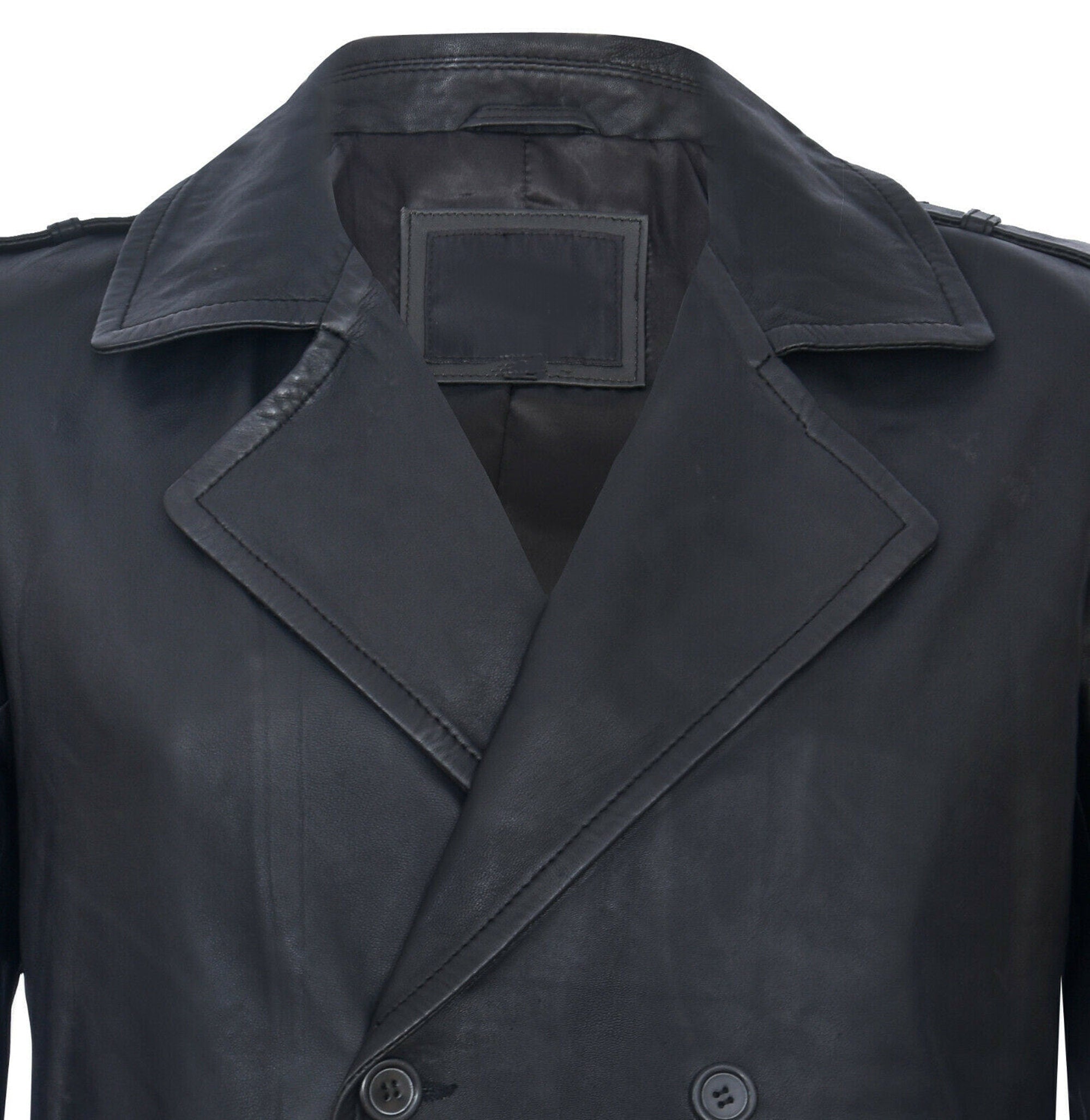 Mens Black German Military Coat