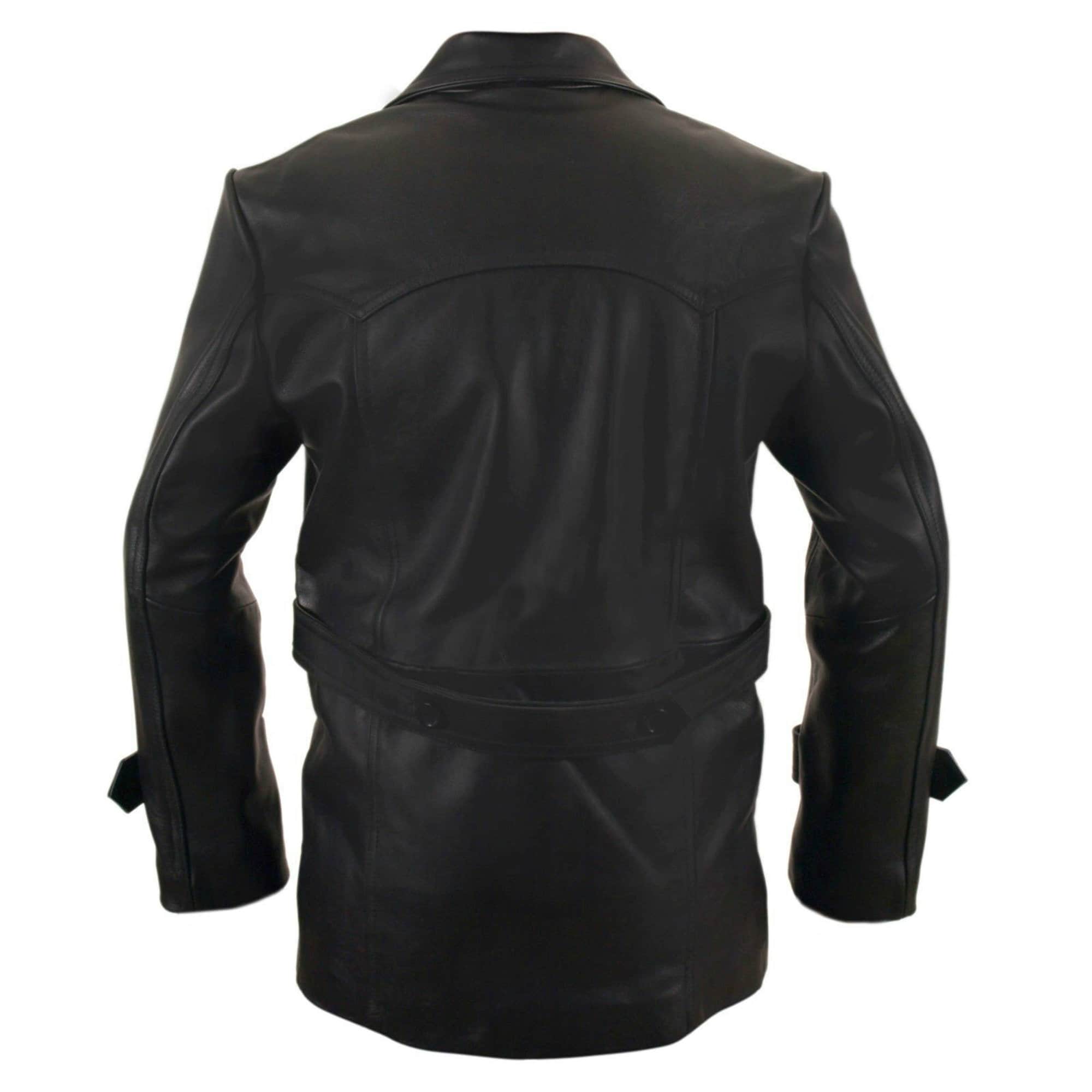 Men's Black Coat  Sheepskin Leather Coat