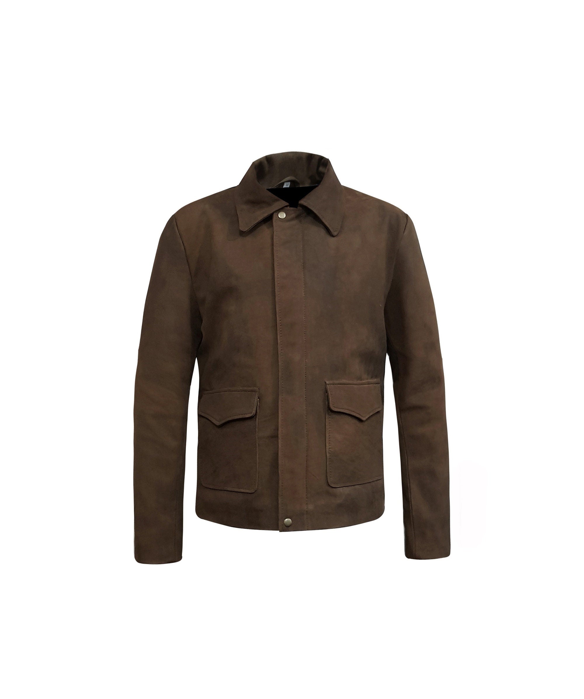 Men Dark Snuff Sheepskin Leather Jacket
