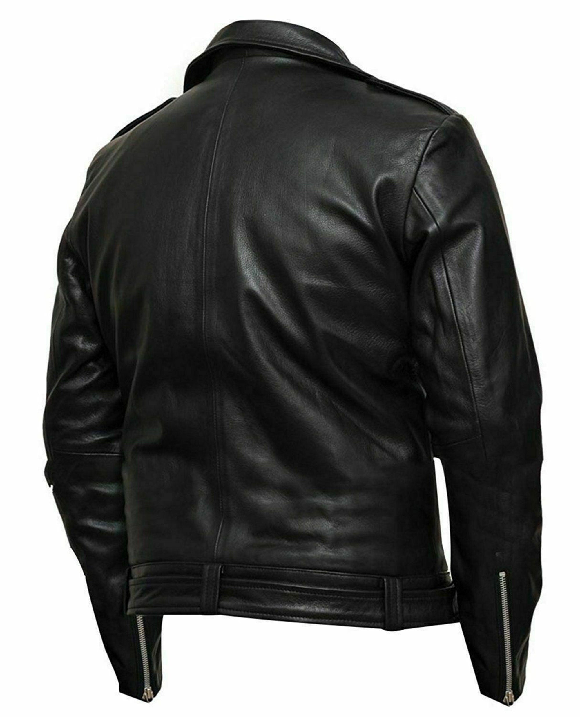 Men's Genuine Sheepskin Biker Jacket