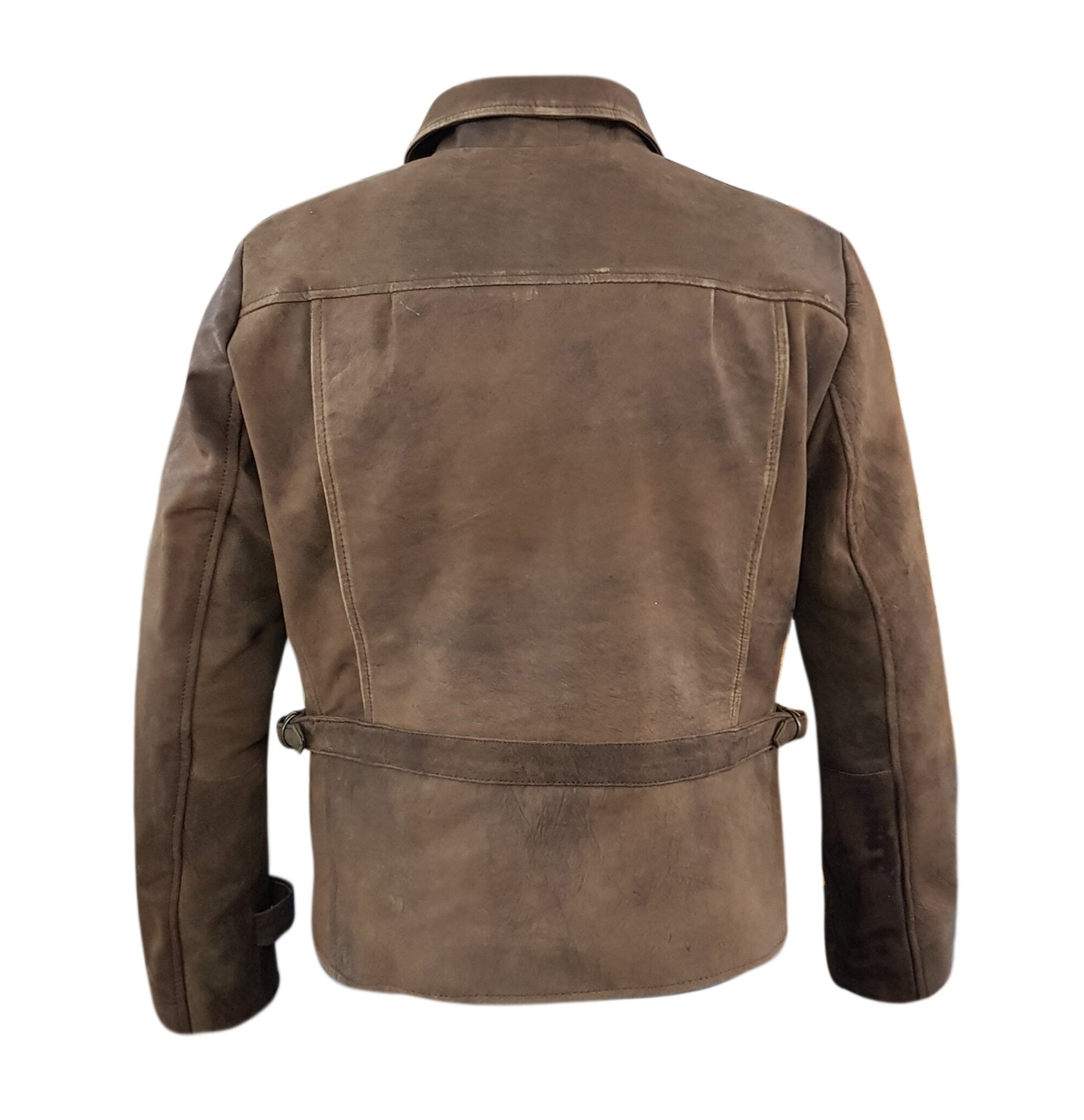 Men Light Snuff Sheepskin Leather Jacket