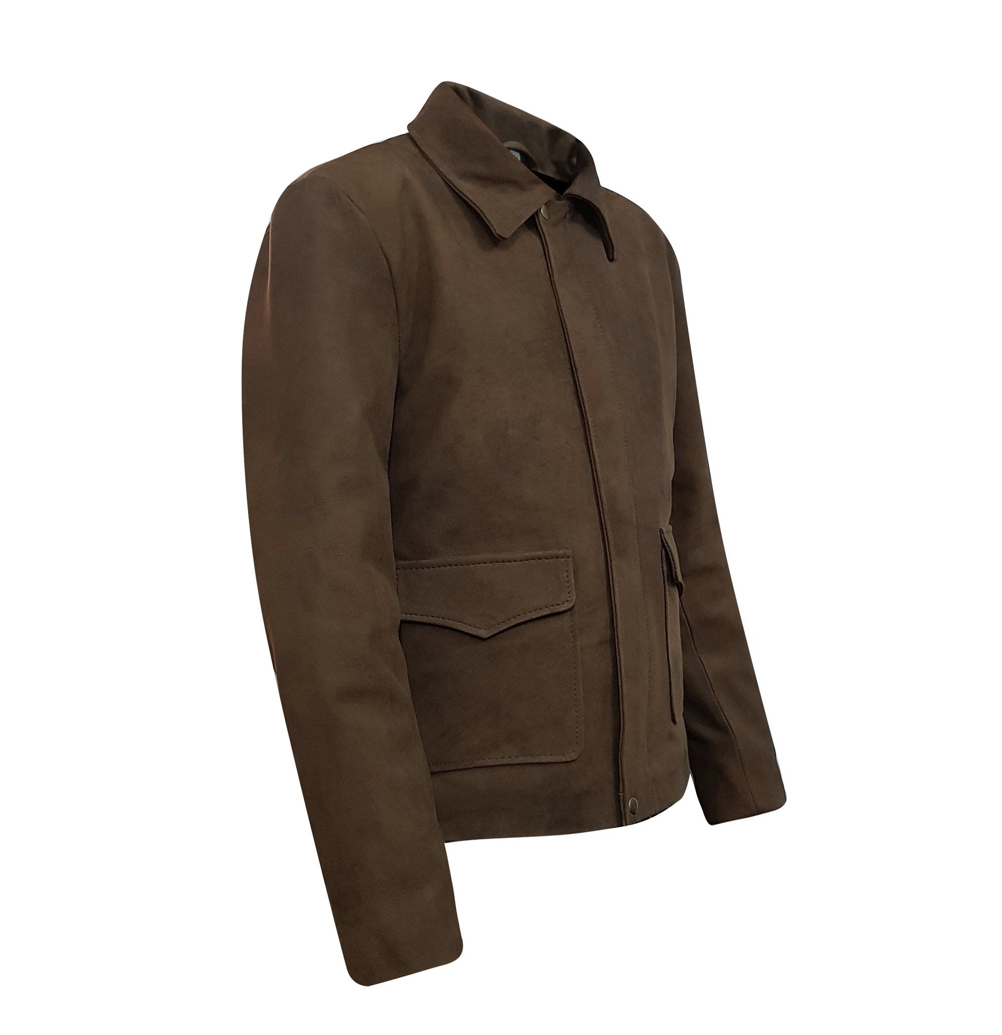 Men Dark Snuff Sheepskin Leather Jacket