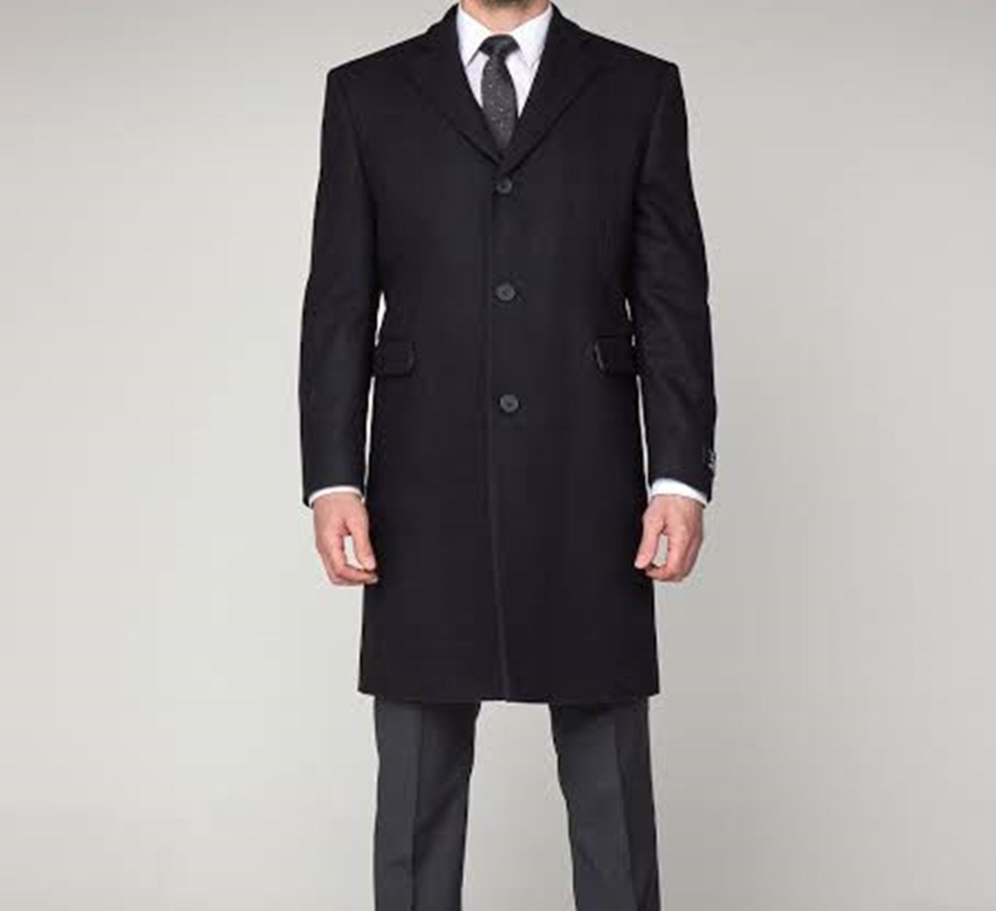 Men Double Breasted Wool Coat Vintage Wool Coat