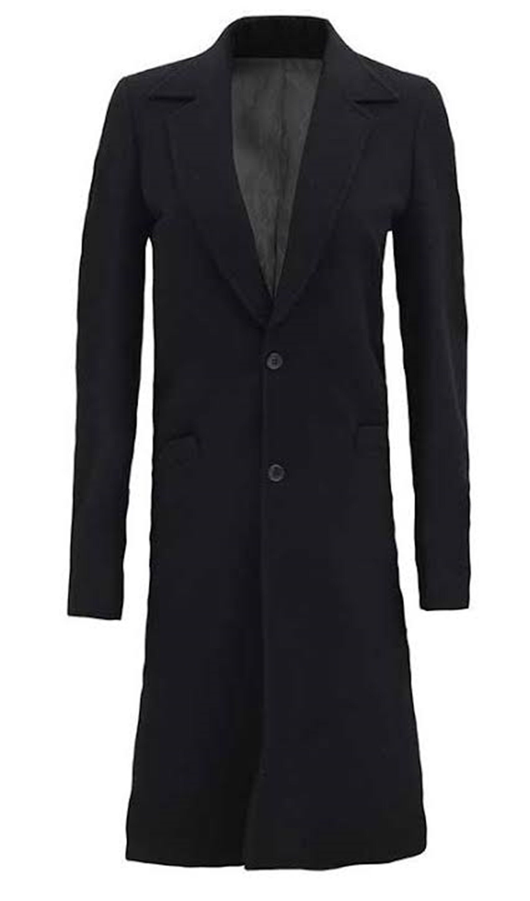 Men Double Breasted Wool Coat Vintage Wool Coat