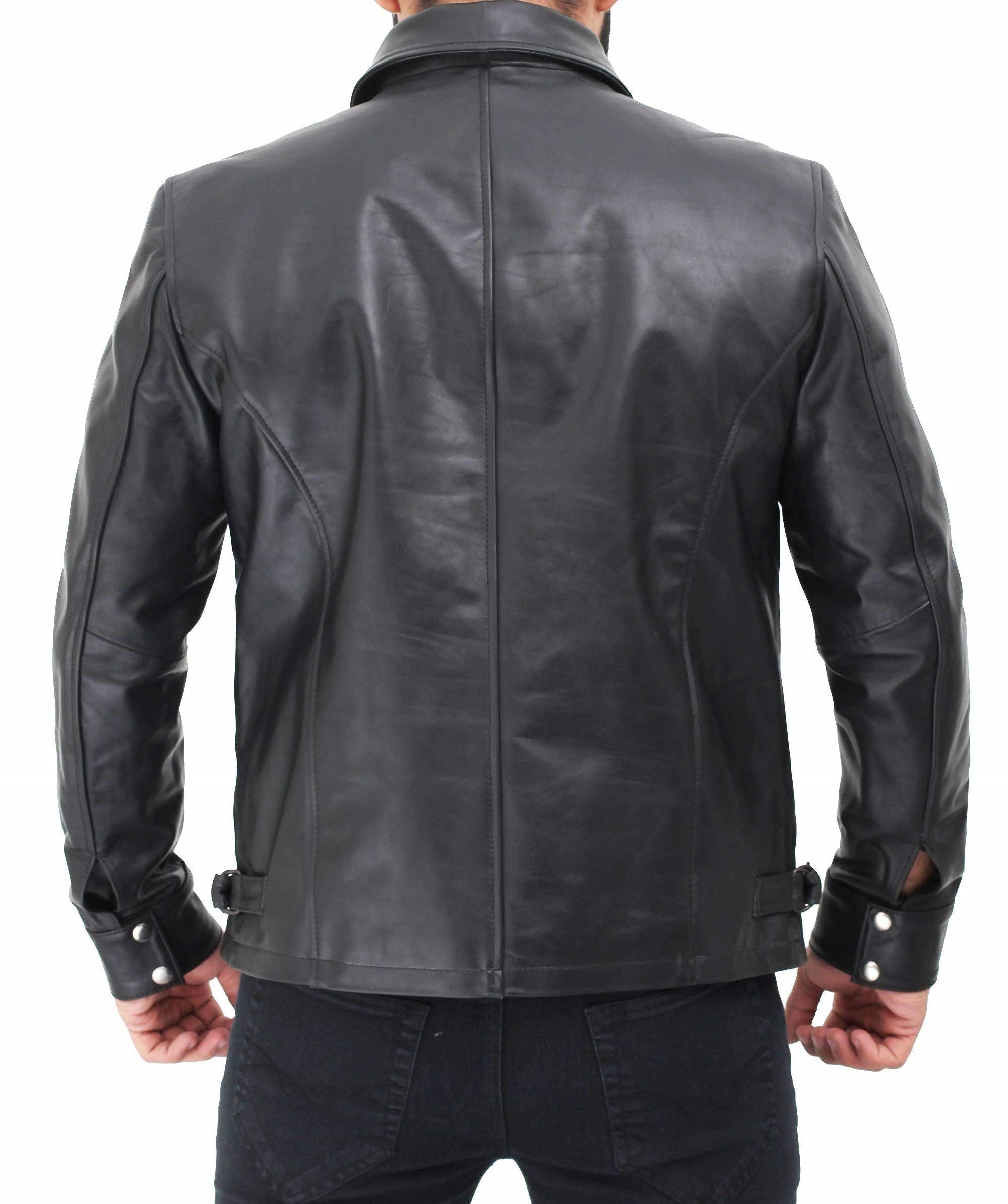 Mens Black Leather Jacket