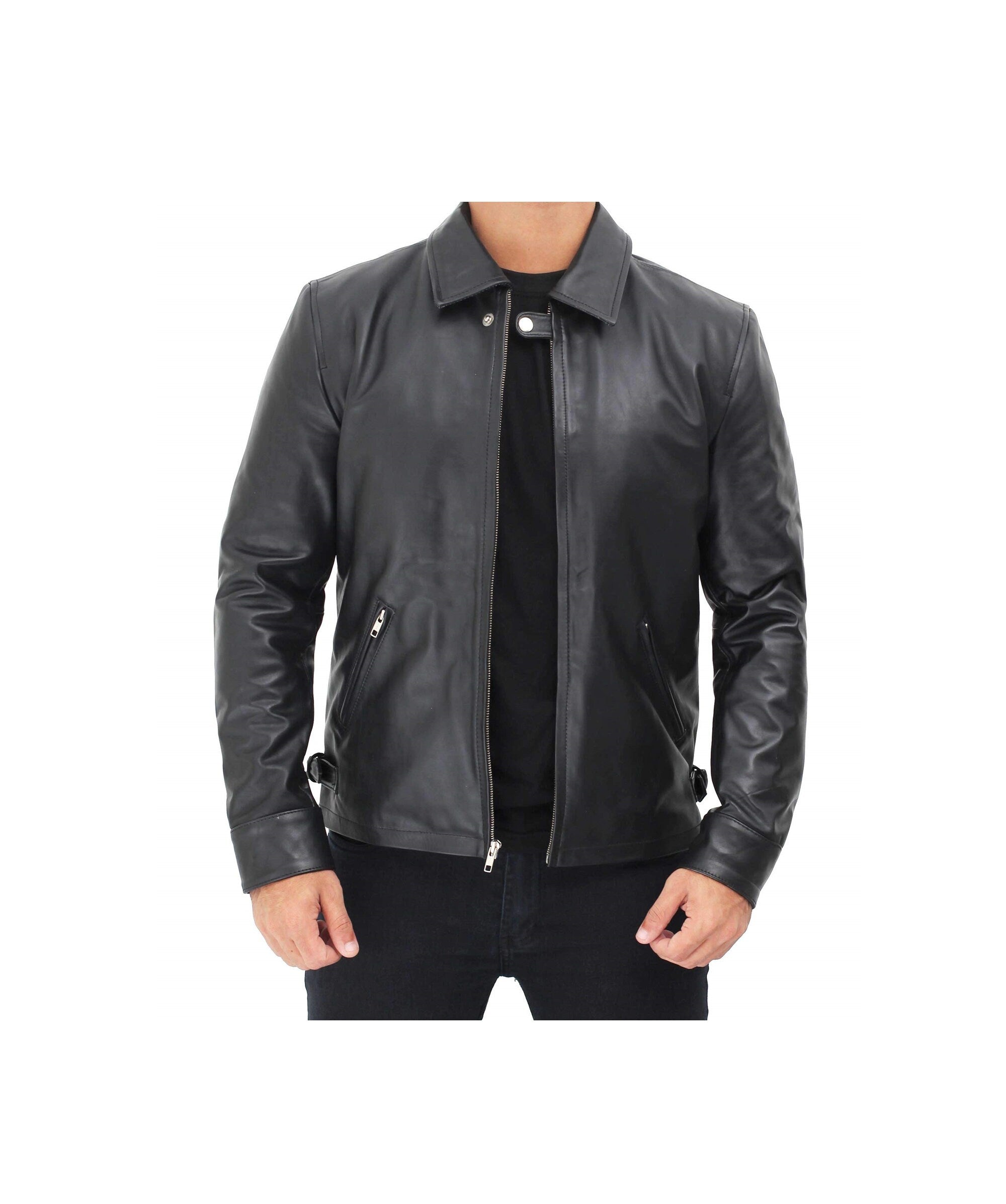 Mens Black Leather Jacket