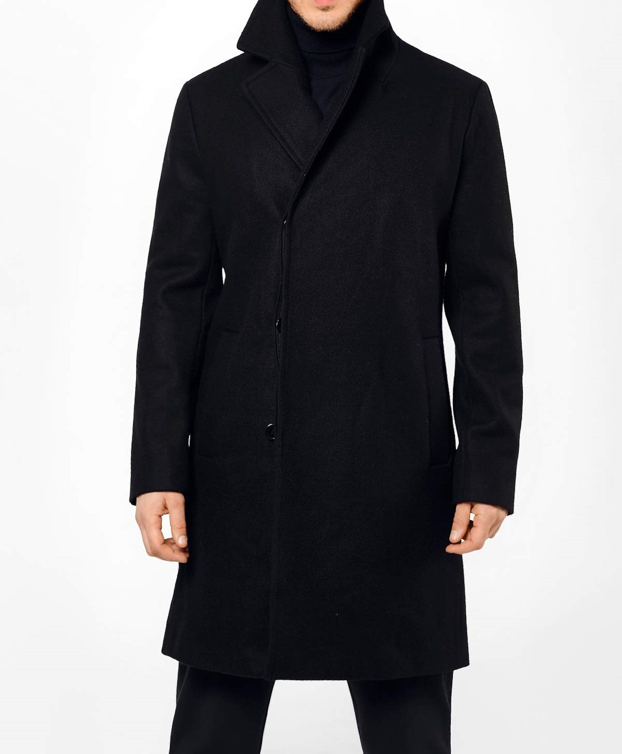 Handmade Black Wool Coat