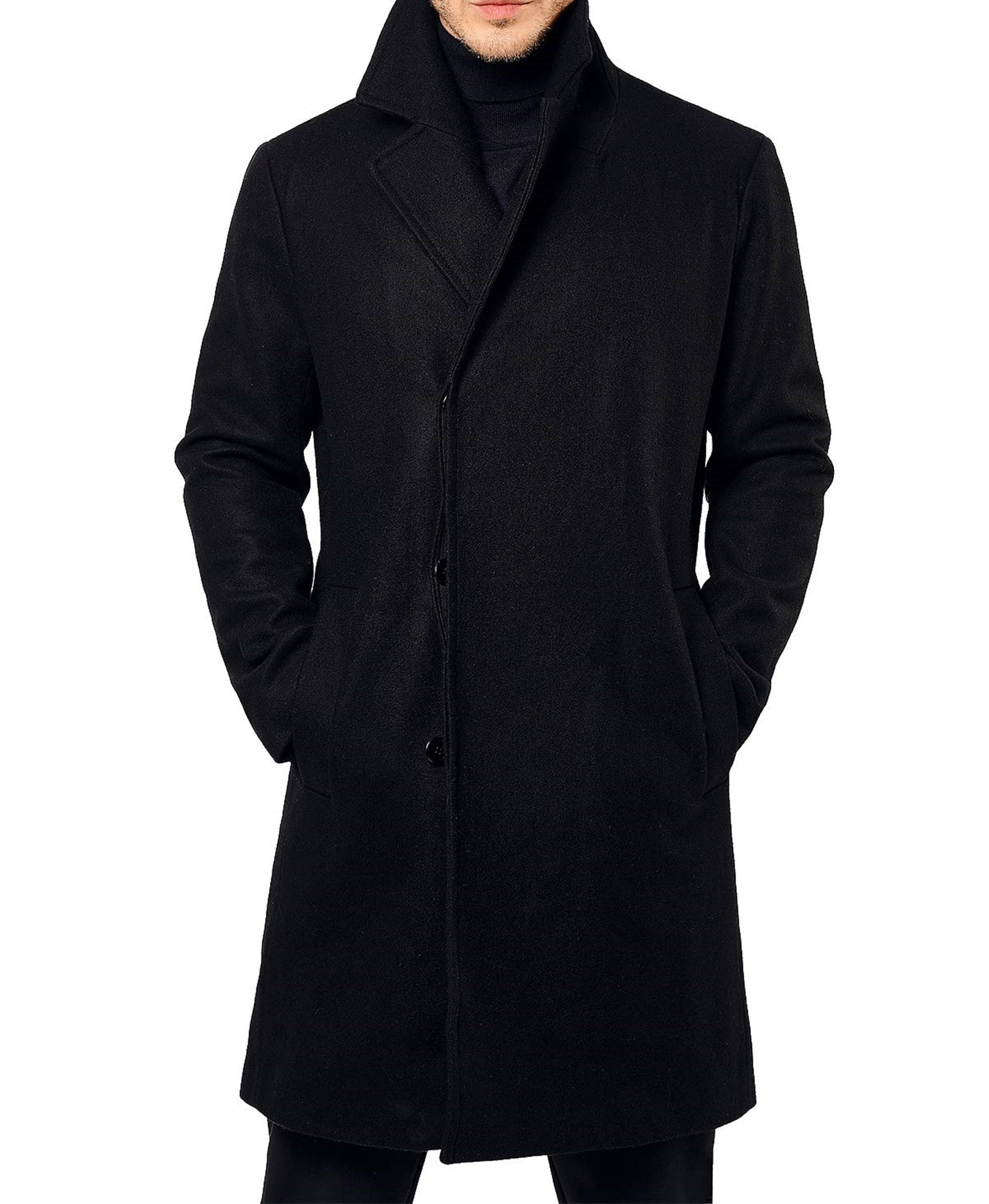 Handmade Black Wool Coat
