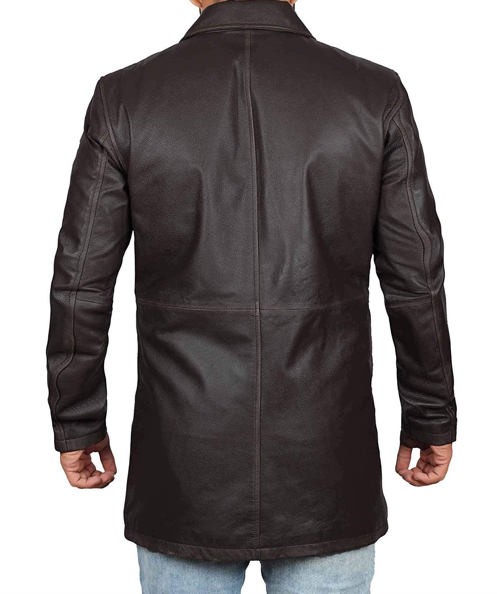 Men's Three Quarter Sheepskin  Leather Coat