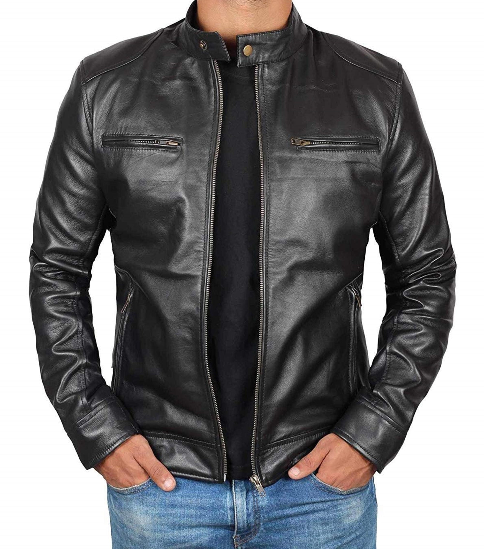 Mens Black Leather Jacket Leather Jacket For Mens