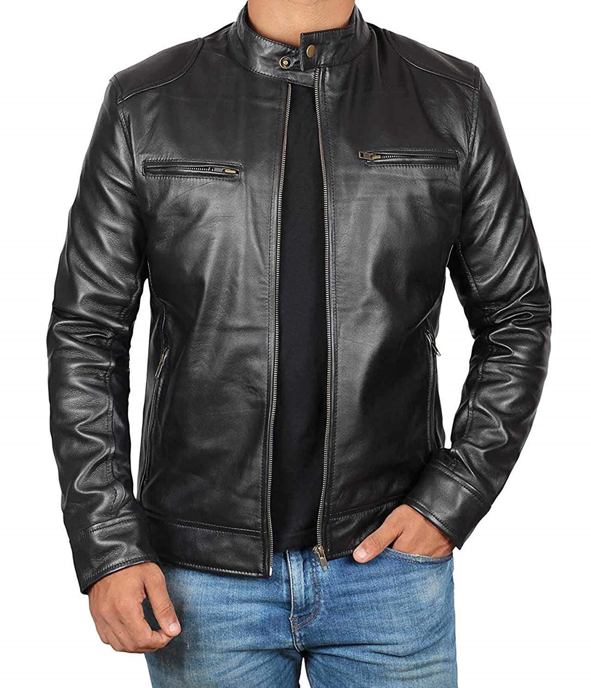 Mens Black Leather Jacket Leather Jacket For Mens