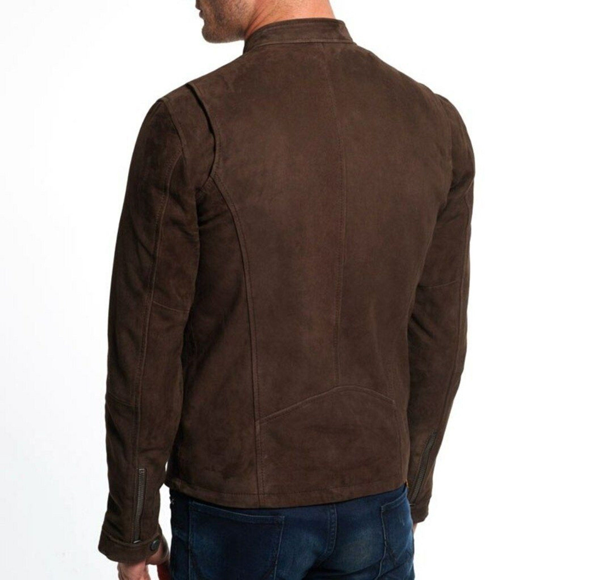 Men's Brown Suede Leather Jacket