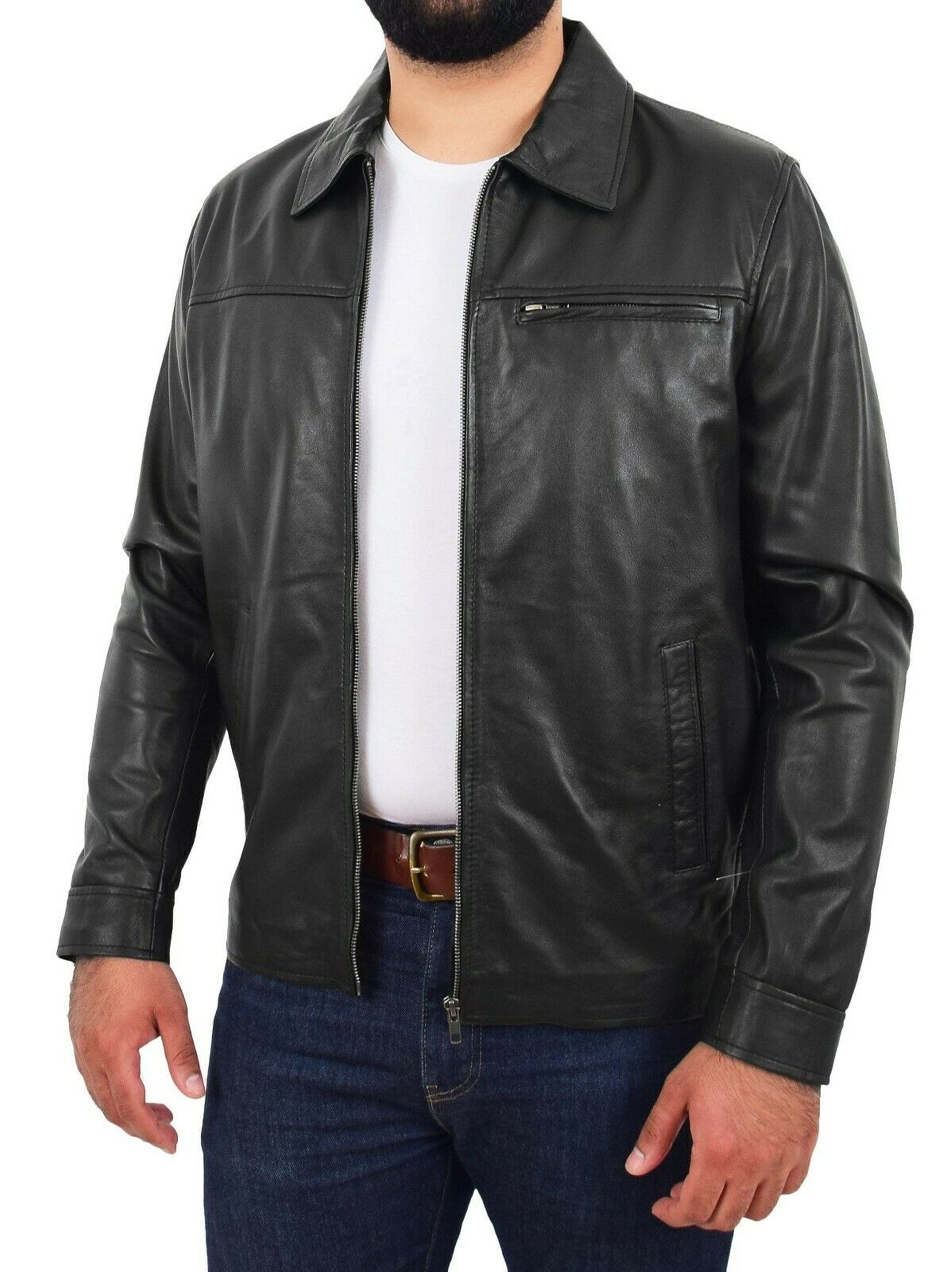 Men's Leather Jacket Collar Style