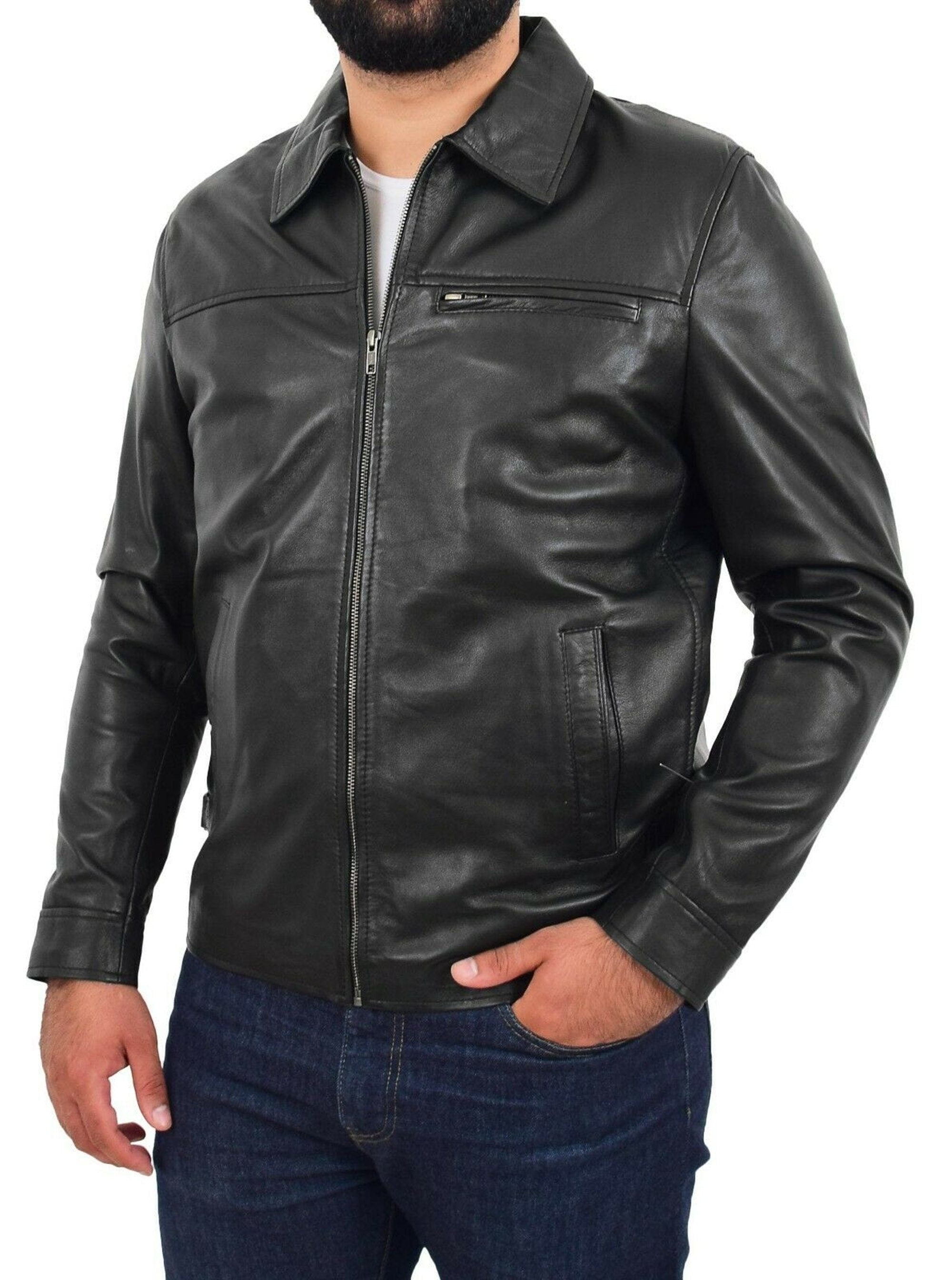 Men's Leather Jacket Collar Style