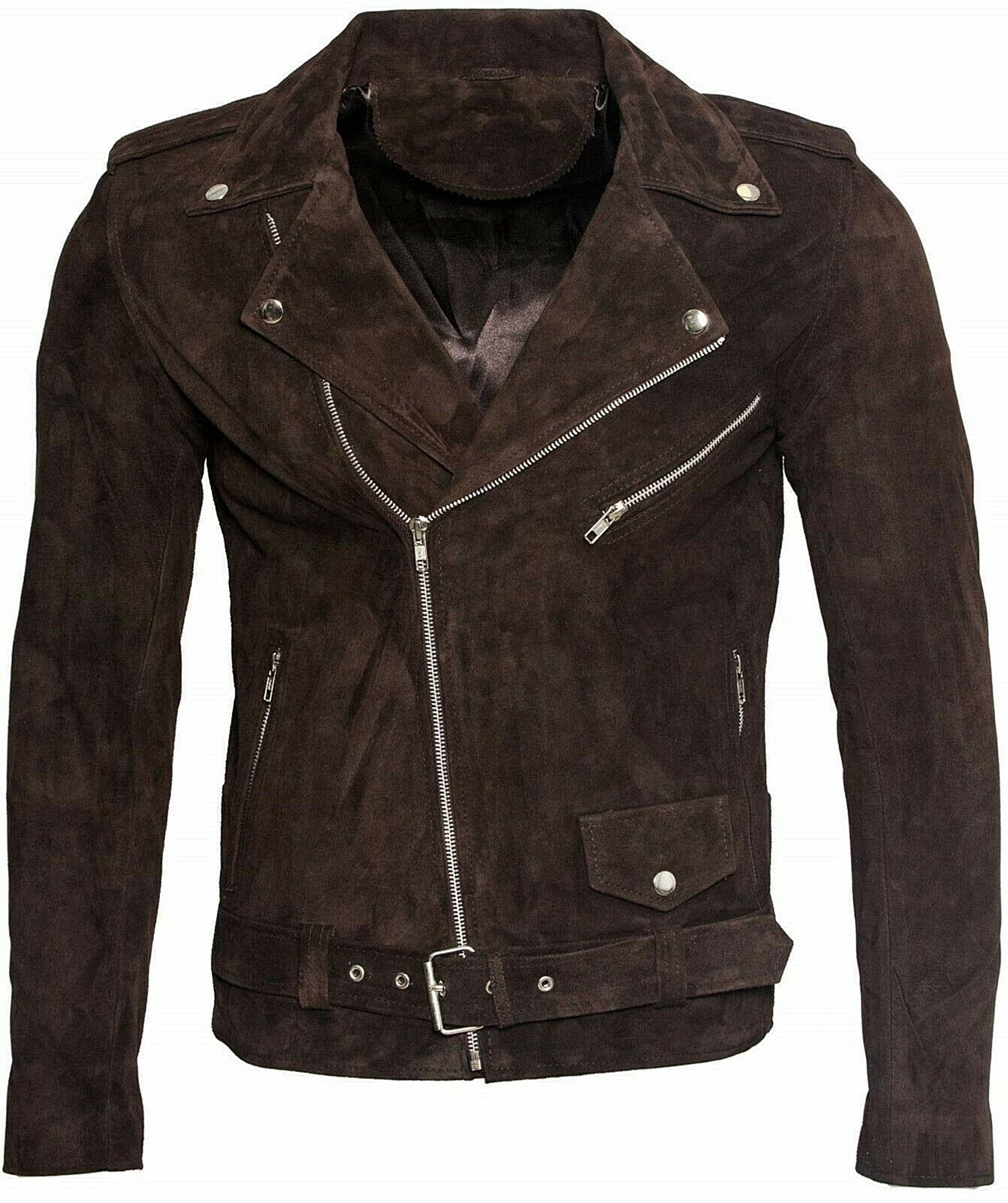 Men's Biker Suede Leather Jacket