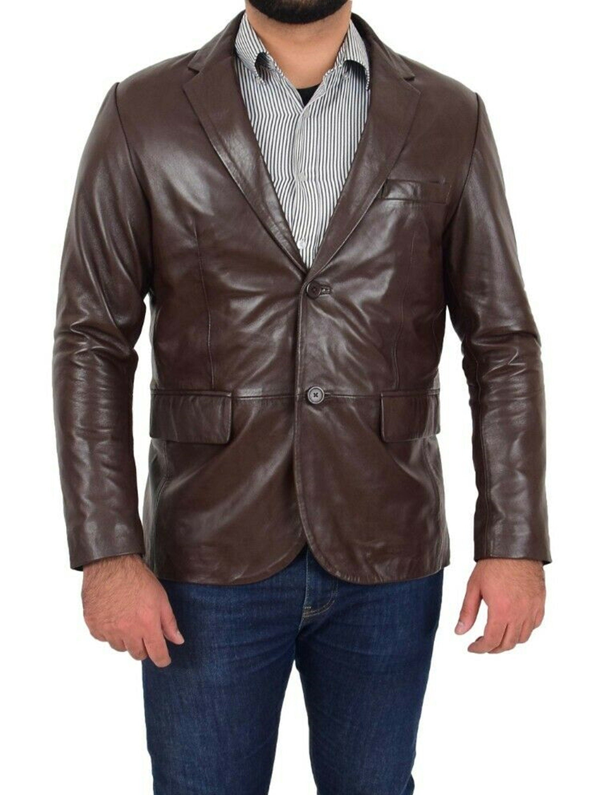 Mens Brown Blazer Coat