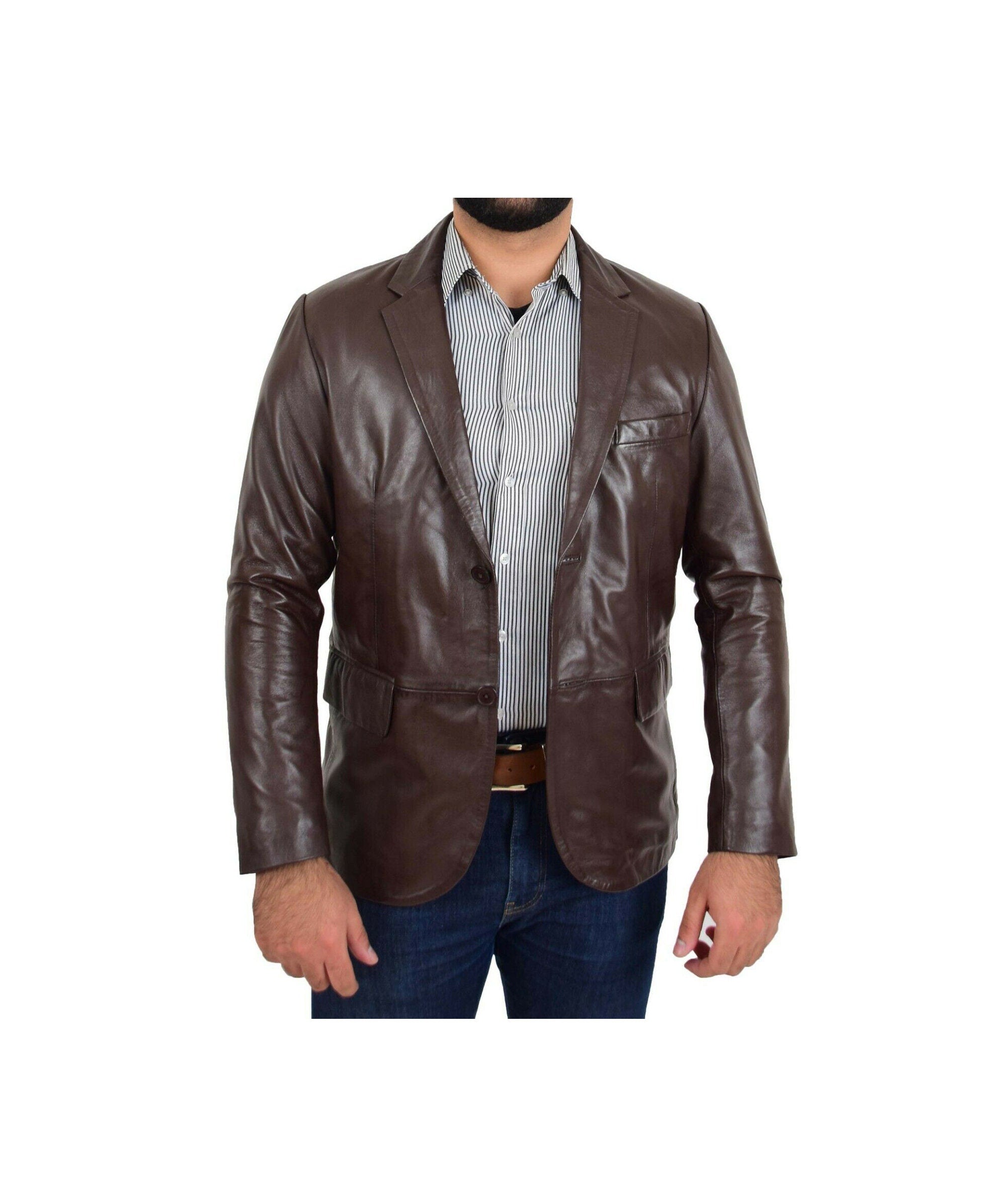 Mens Brown Blazer Coat