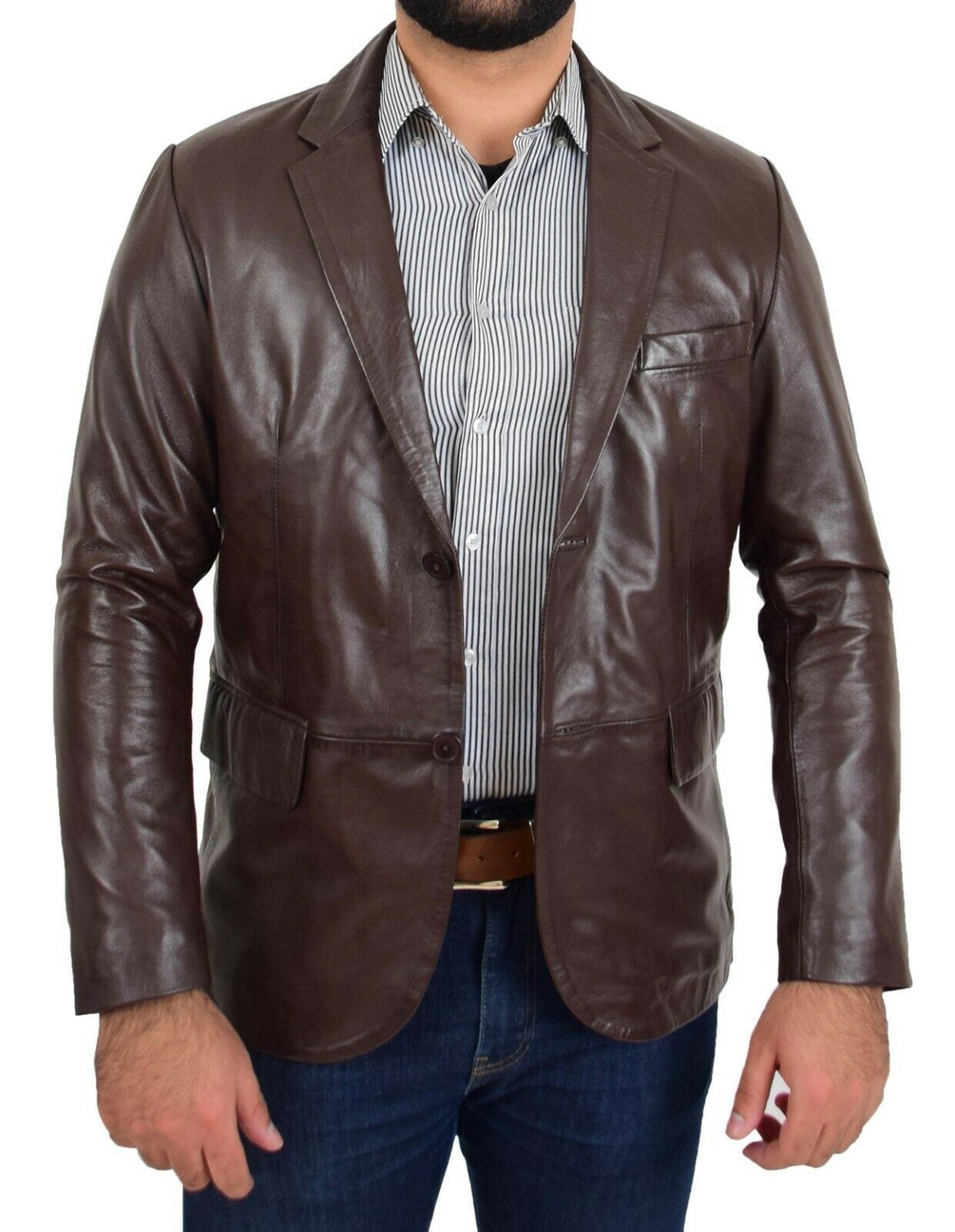 Mens Brown Blazer Coat