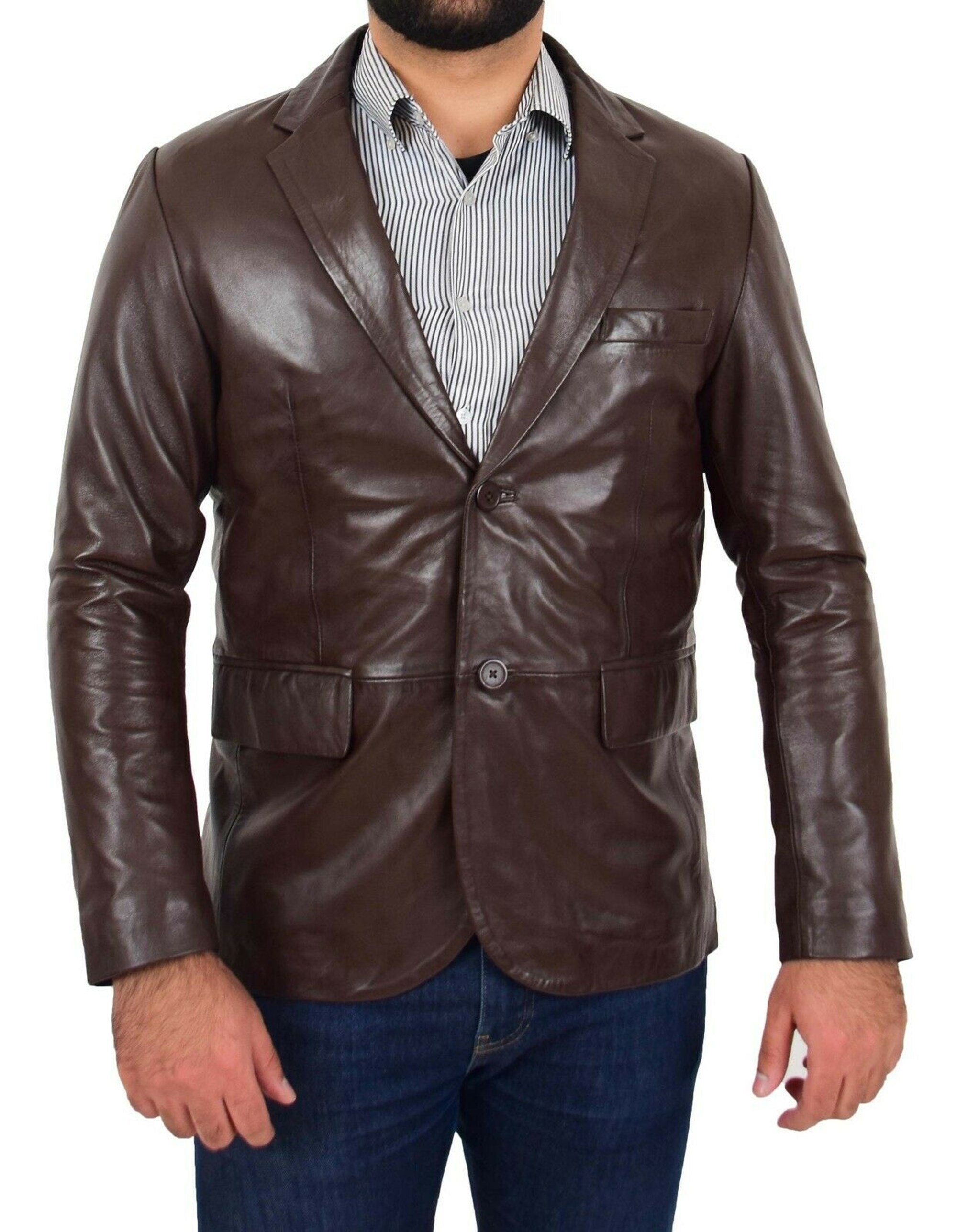 Mens Brown Blazer Coat