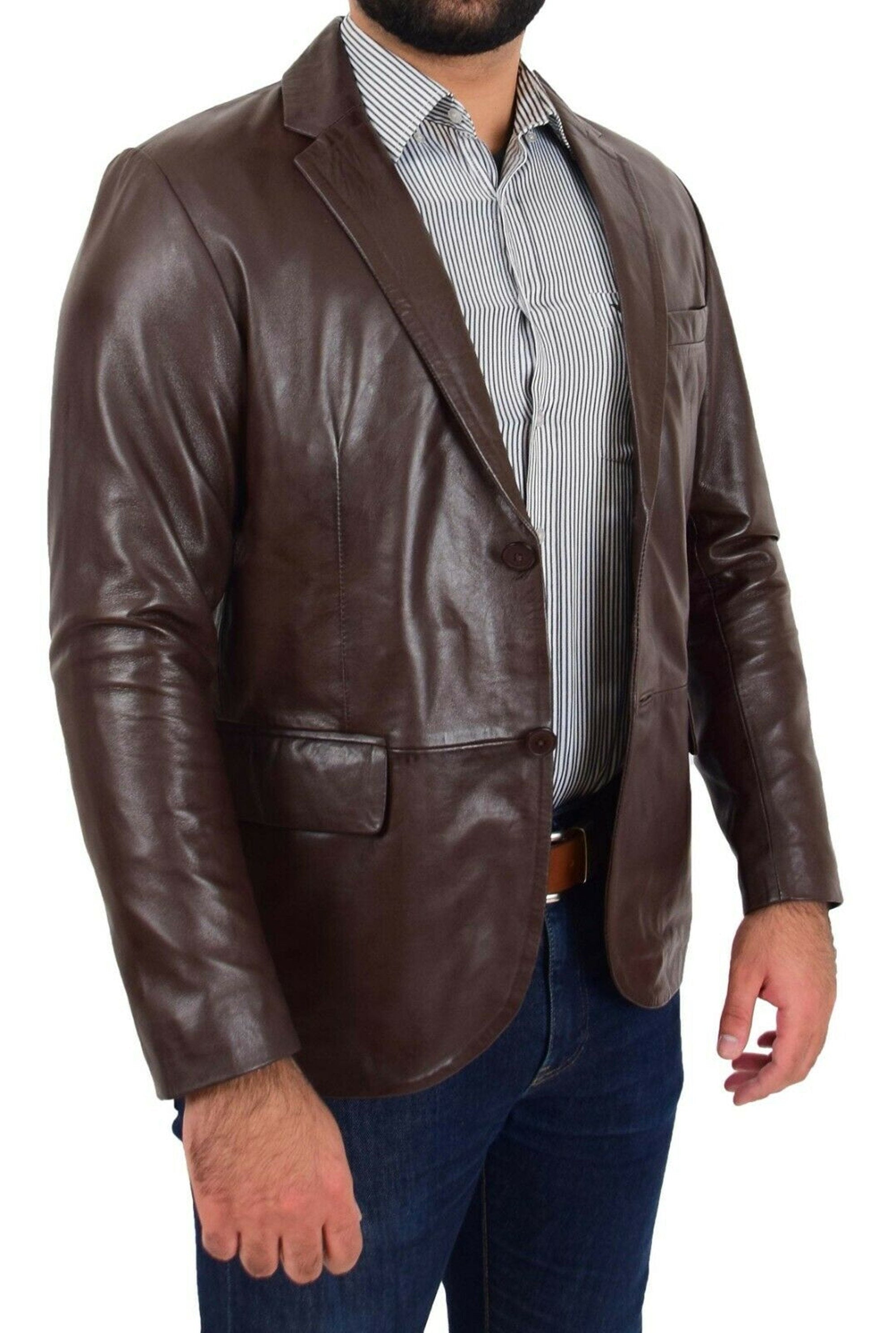 Mens Brown Blazer Coat