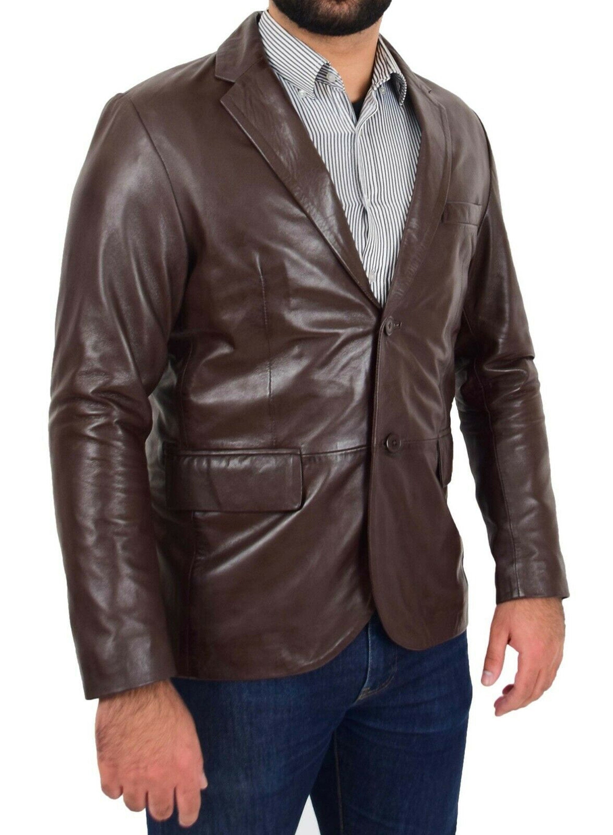 Mens Brown Blazer Coat