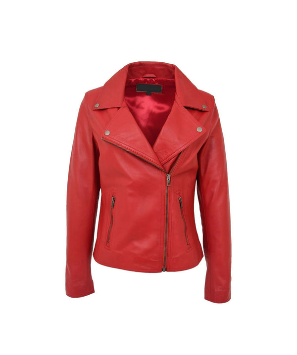 Red Leather Jacket Women