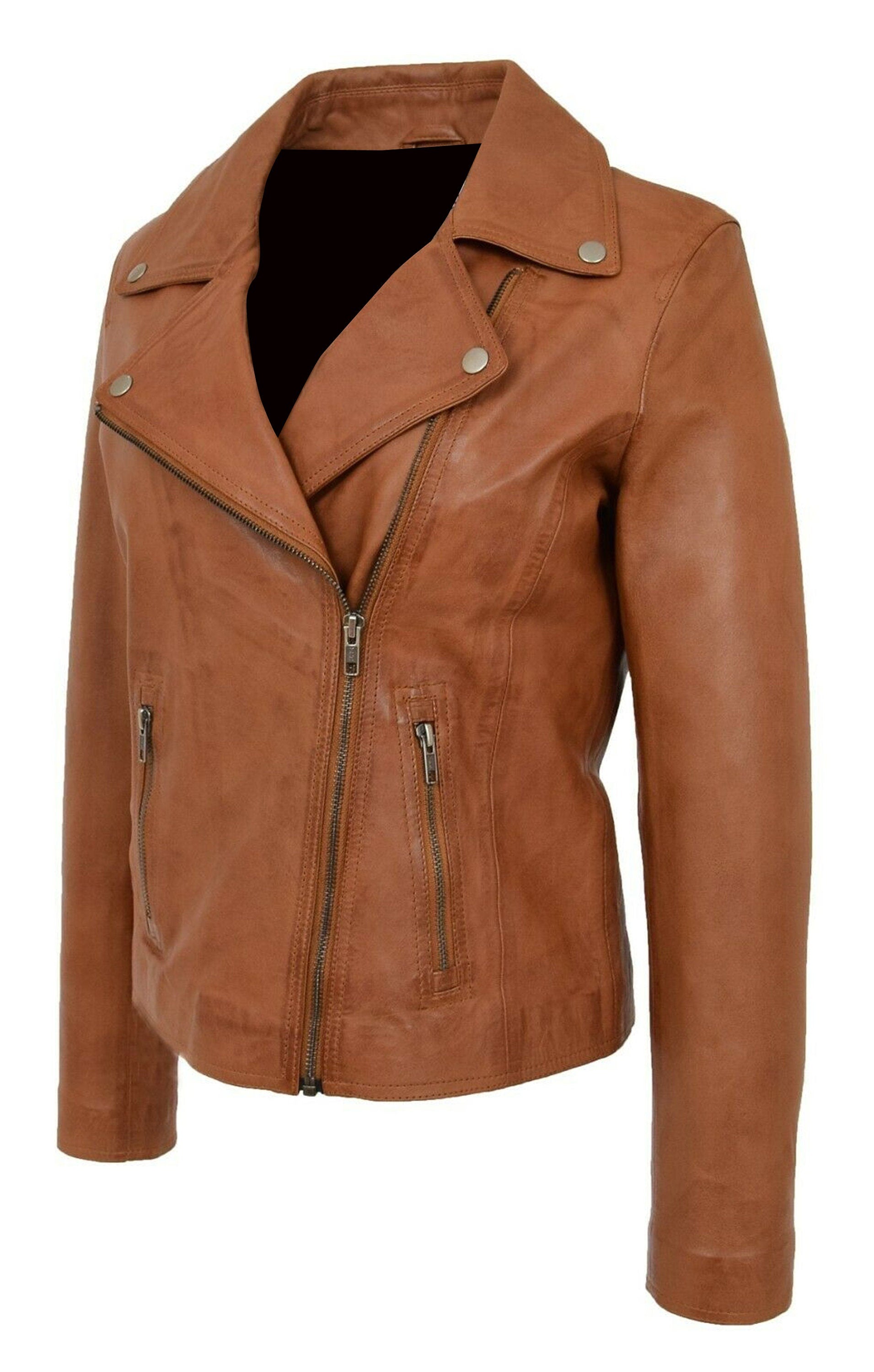 Womens Tan Leather Jacket