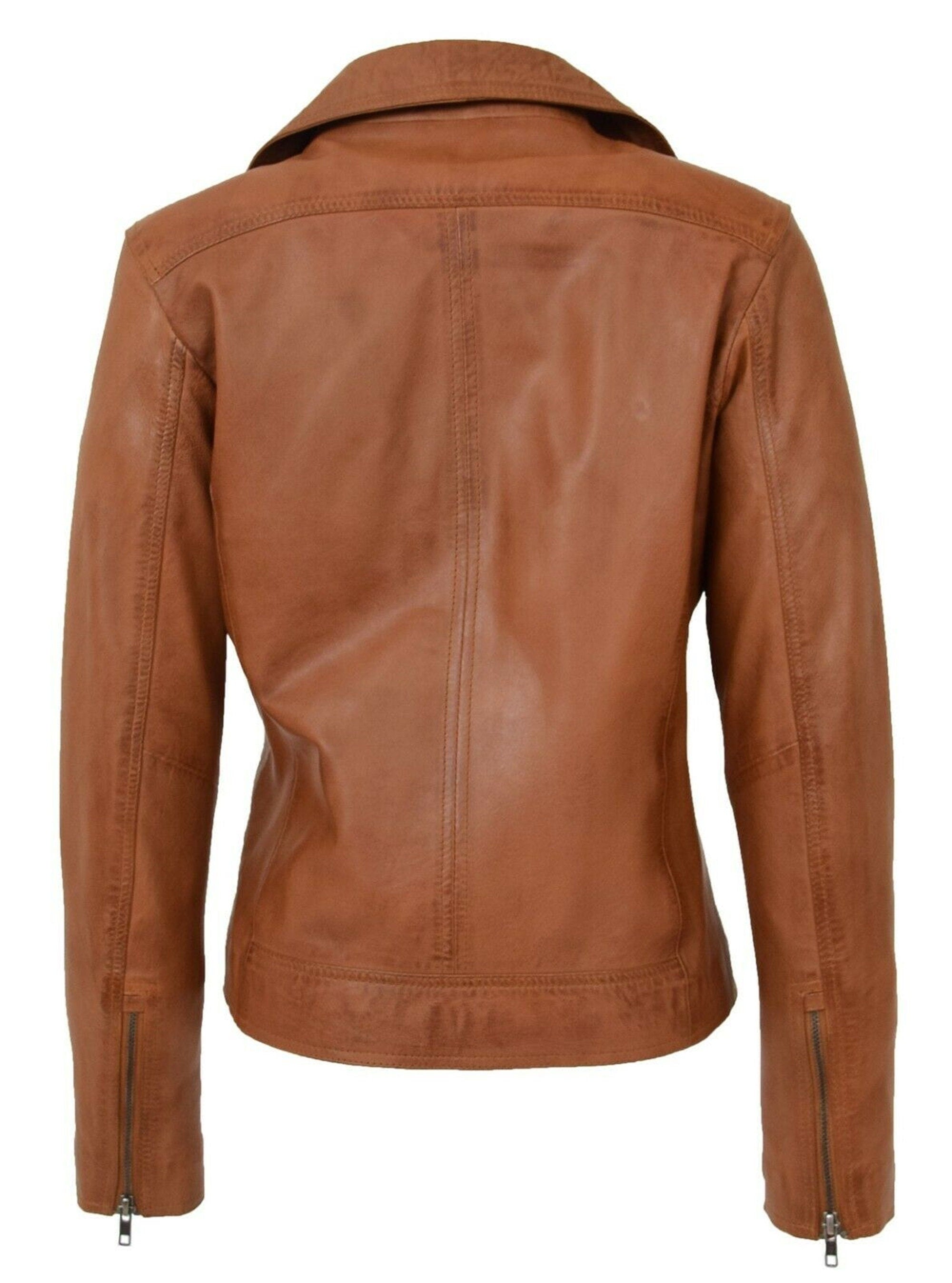 Womens Tan Leather Jacket