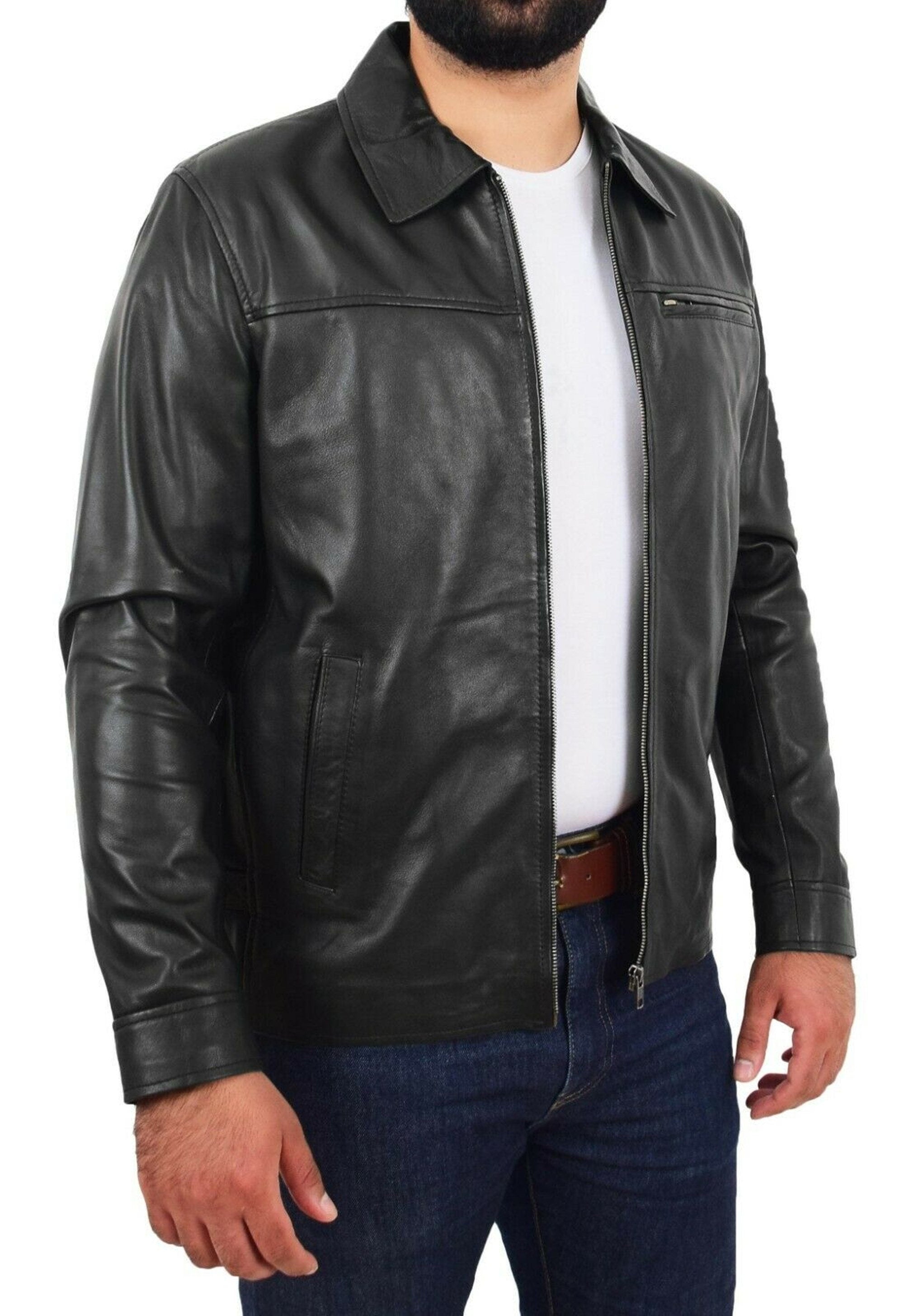 Men's Leather Jacket Collar Style