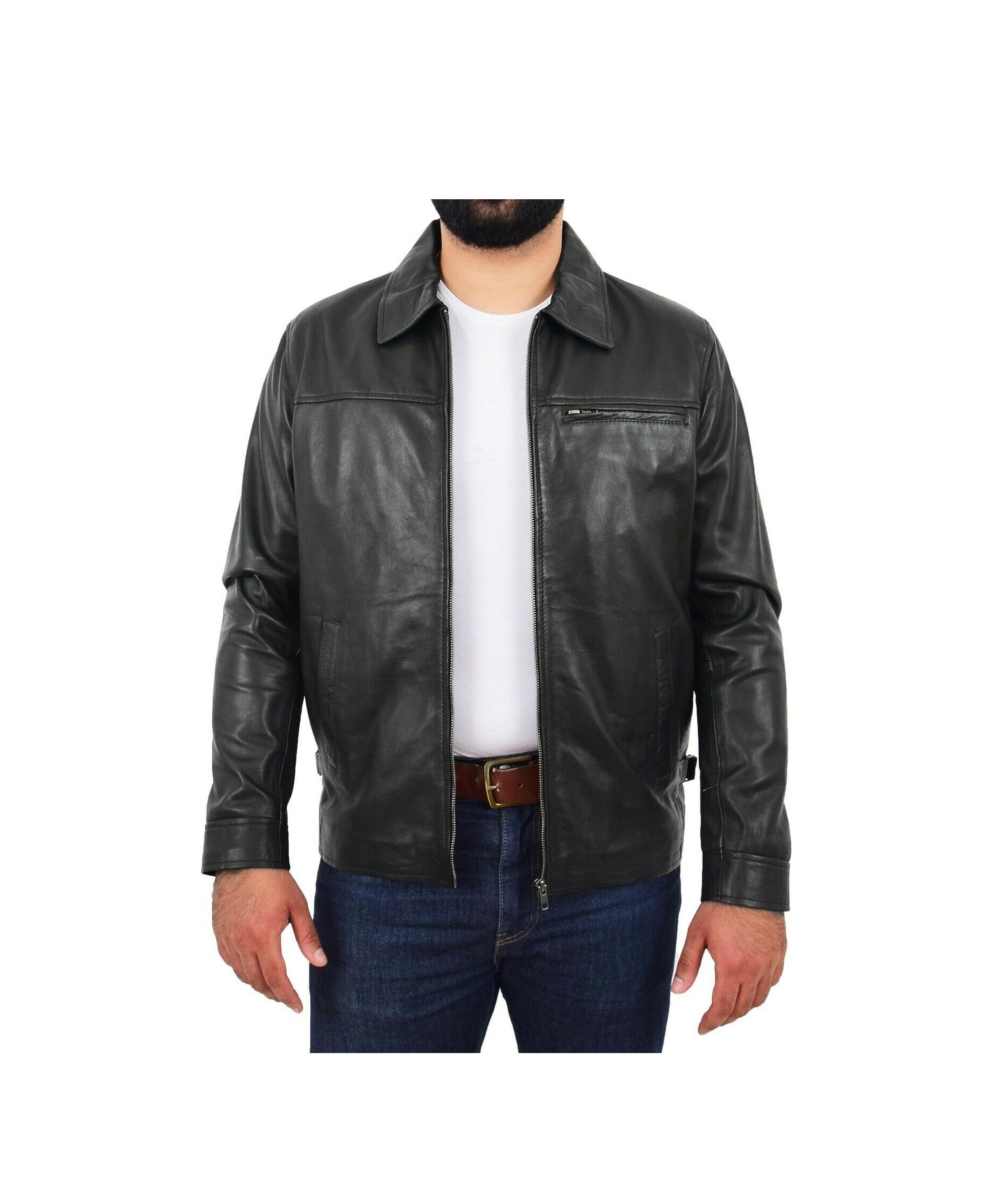 Men's Leather Jacket Collar Style