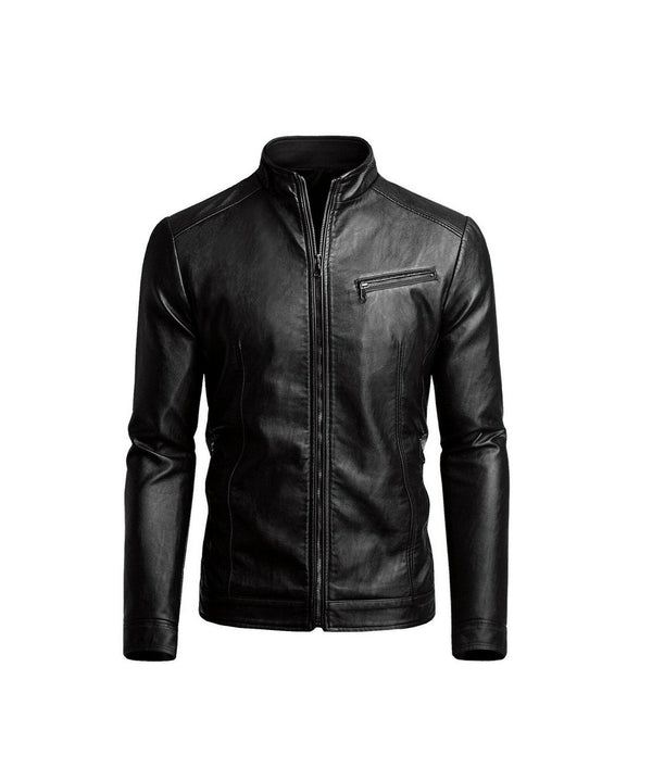 Men's Black sheepskin Leather Jacket