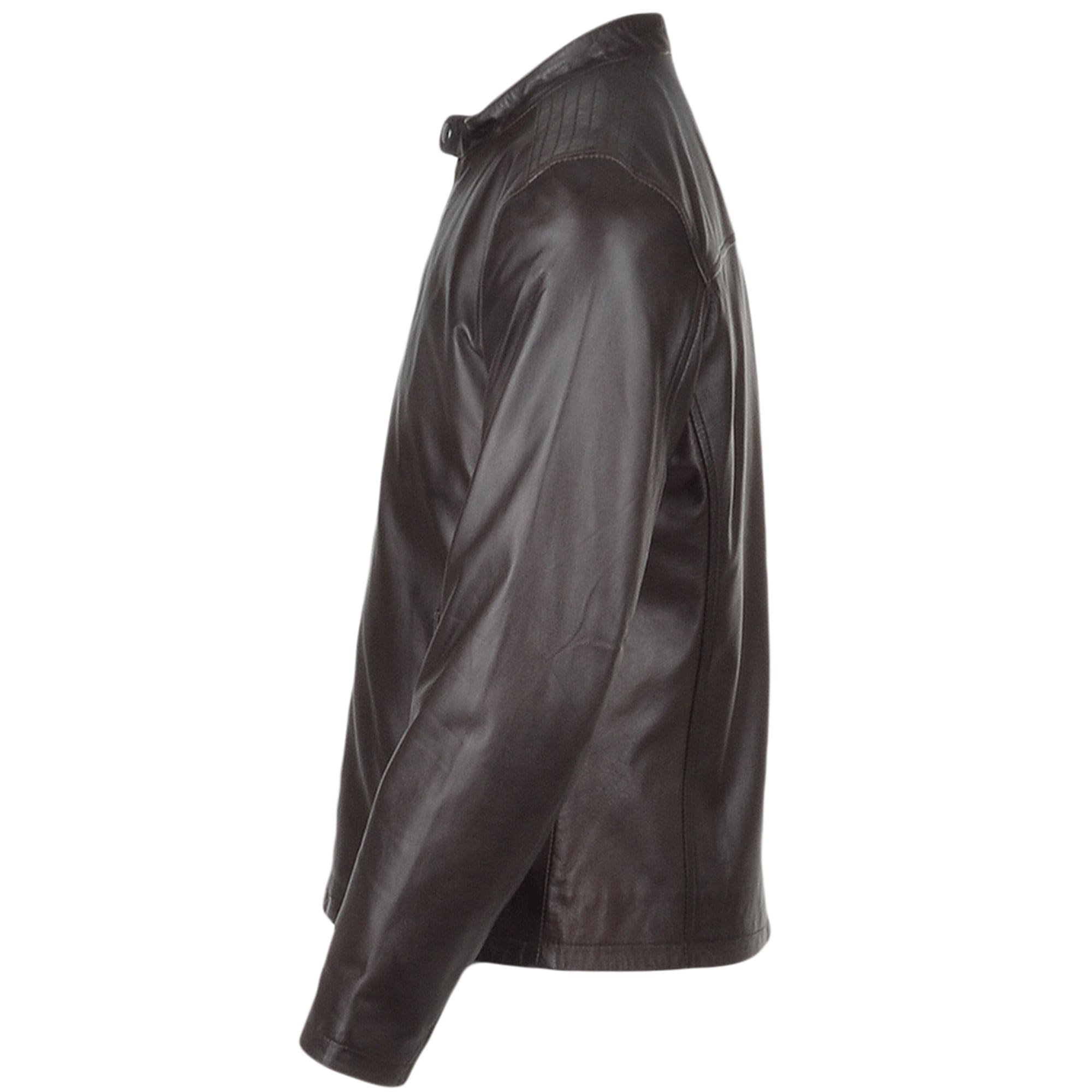Men's RealDark Brown Leather  Jacket