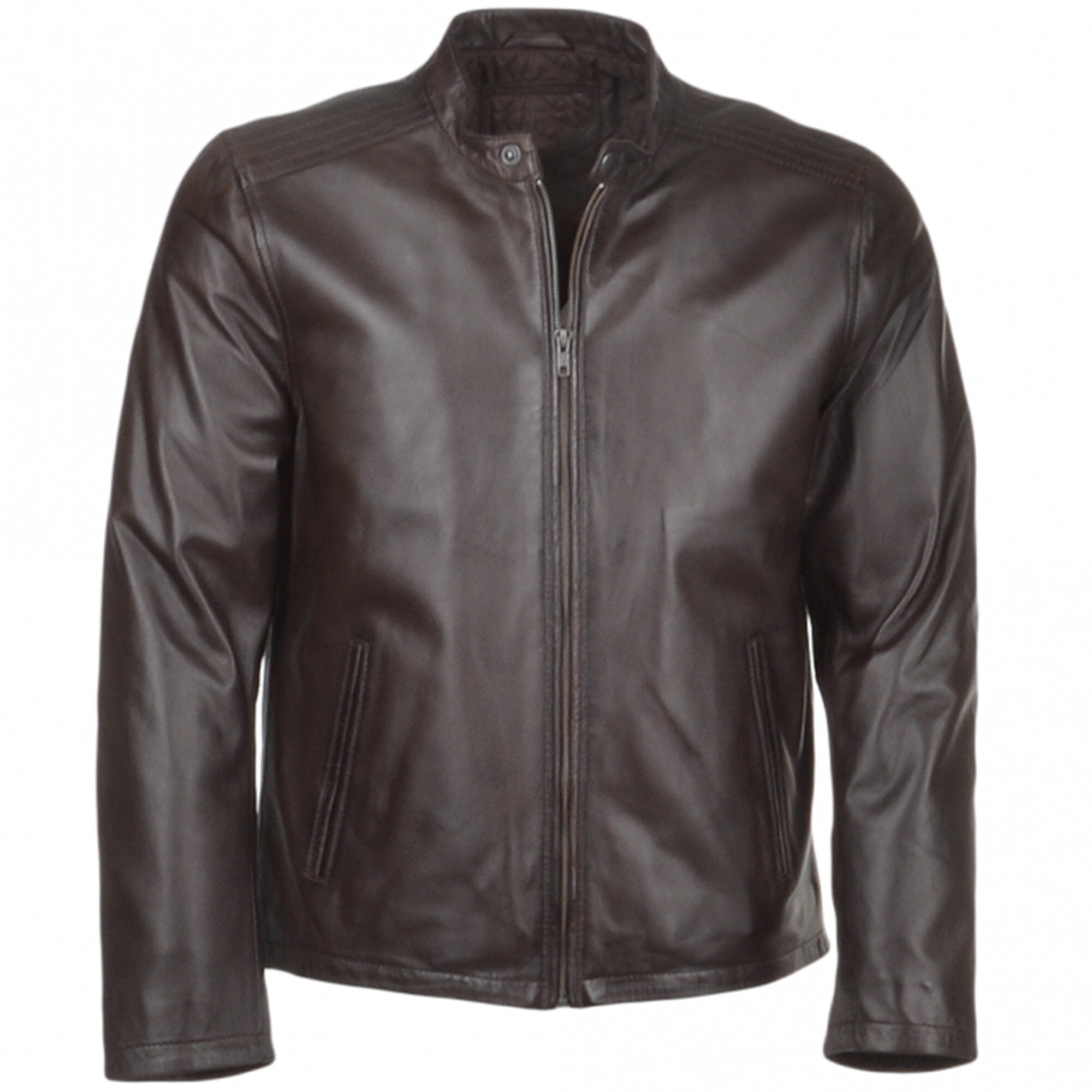 Men's RealDark Brown Leather  Jacket