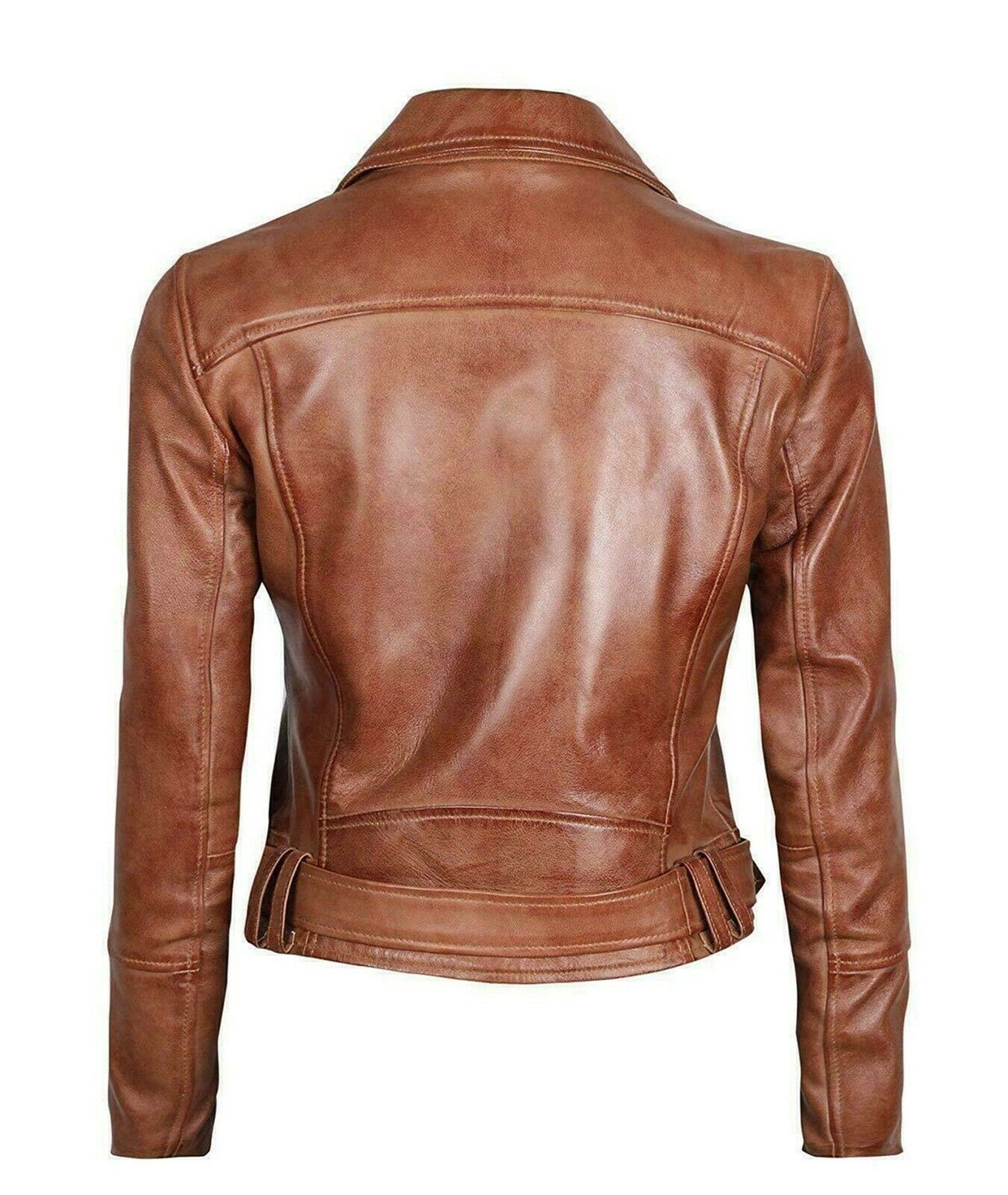 Women's Slim Fit Biker Leather Jacket