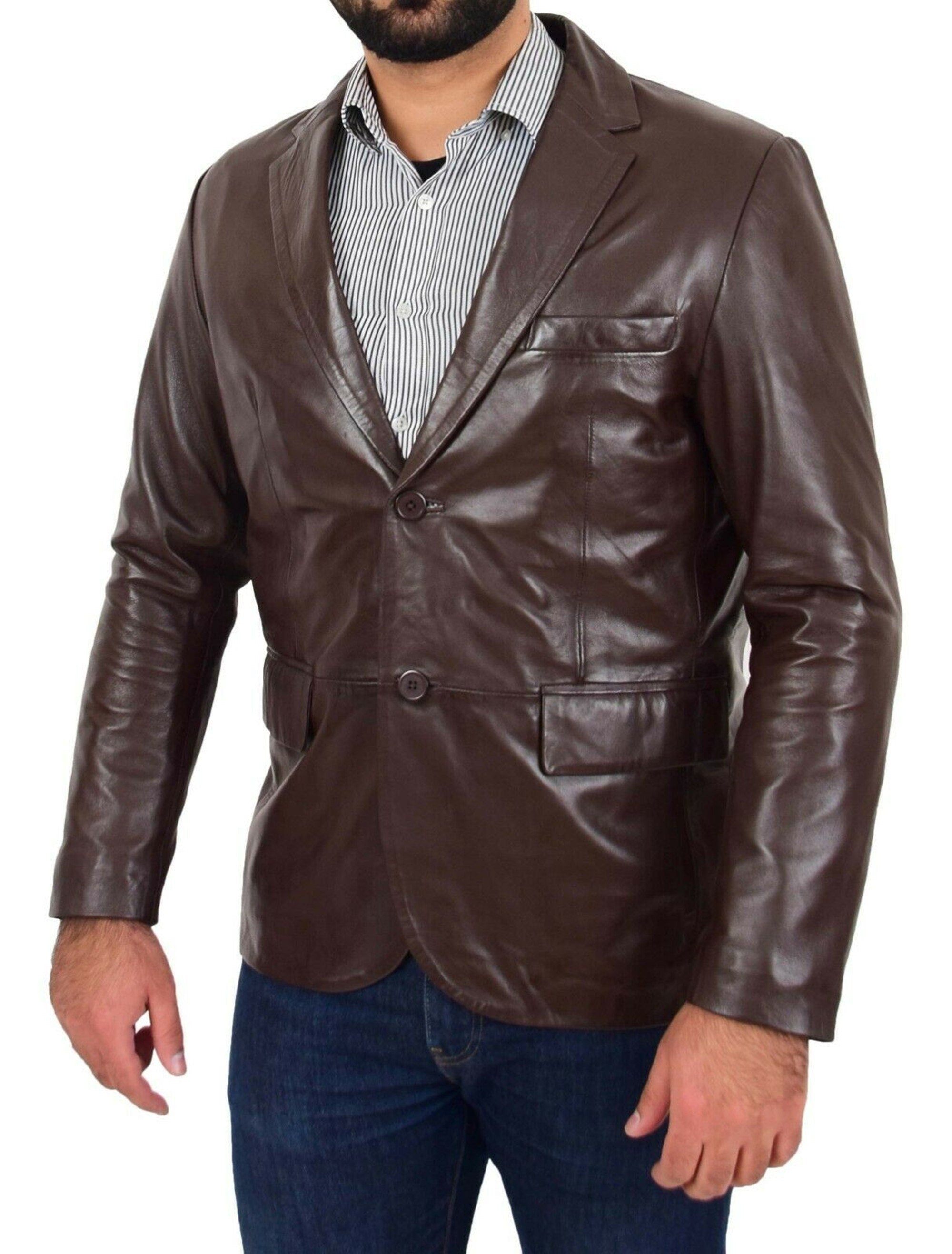Mens Brown Blazer Coat