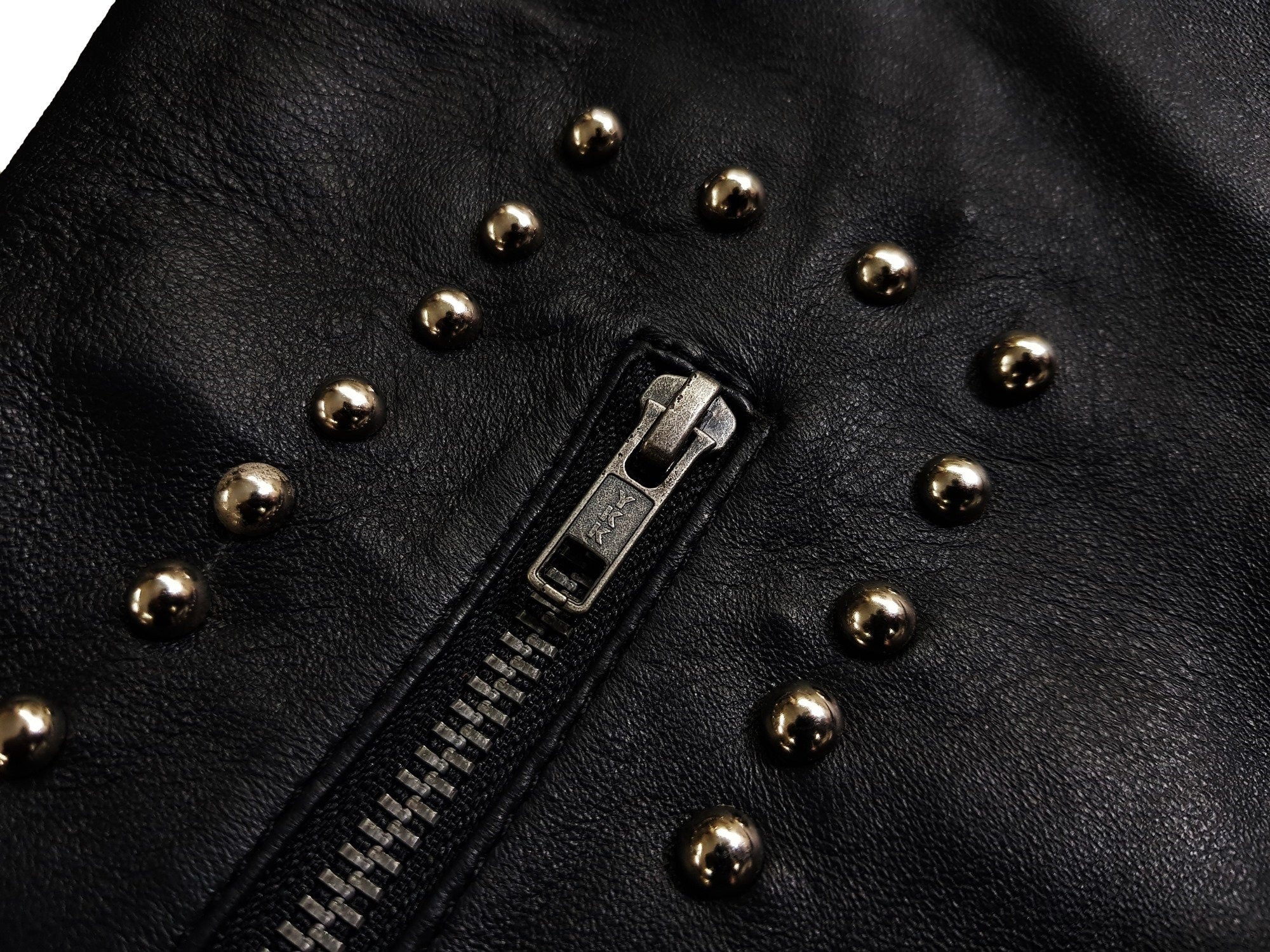 Women Black Rivet Studded Biker Jacket