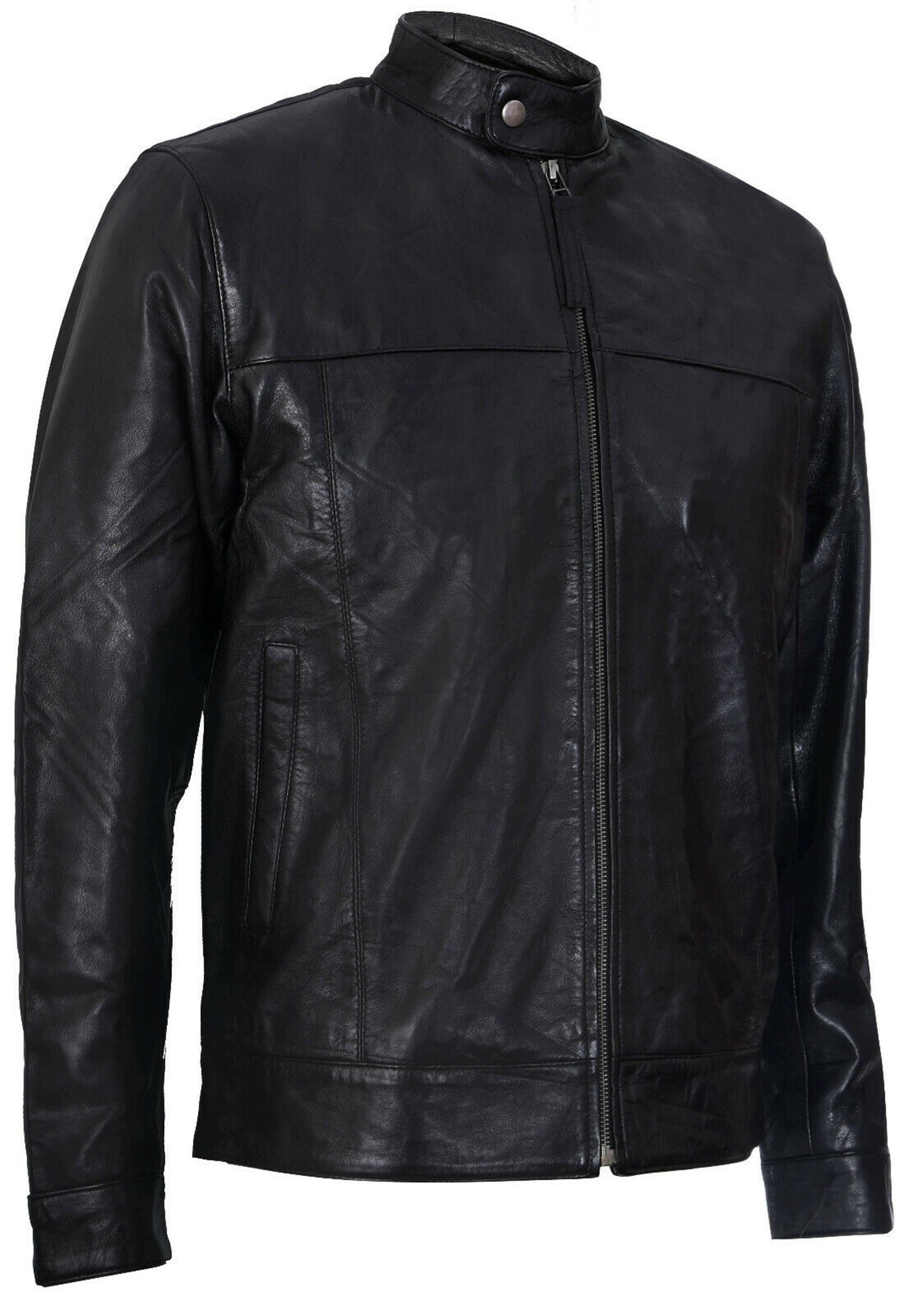 Mens Black Leather Jacket