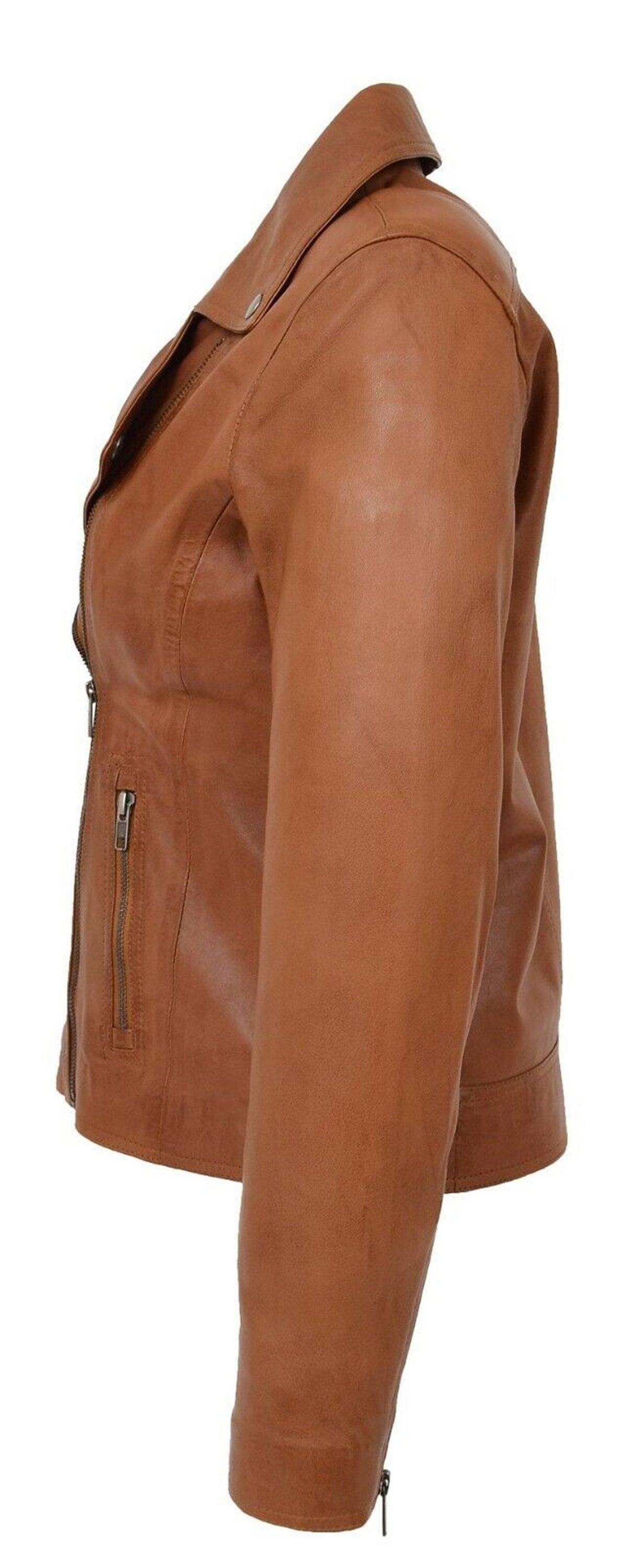 Womens Tan Leather Jacket