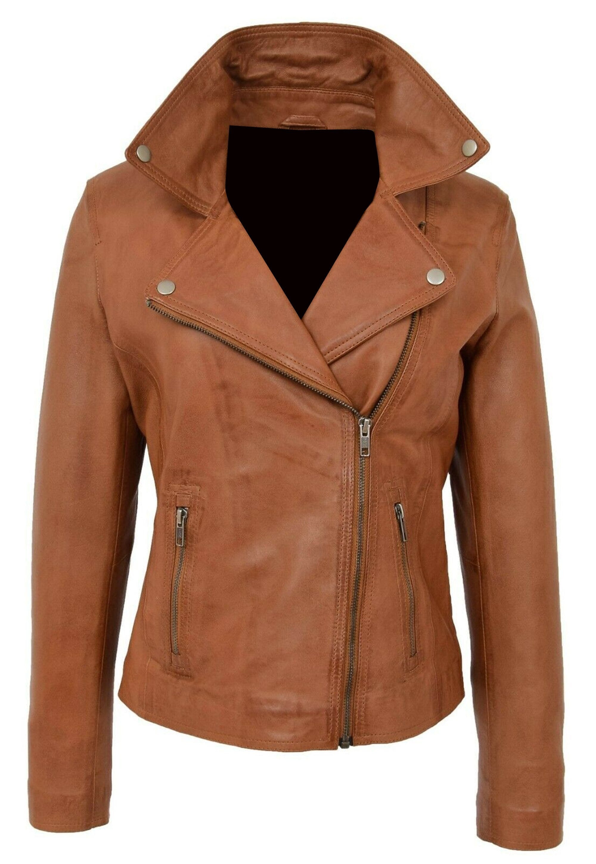 Womens Tan Leather Jacket