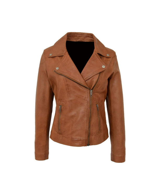 Womens Tan Leather Jacket