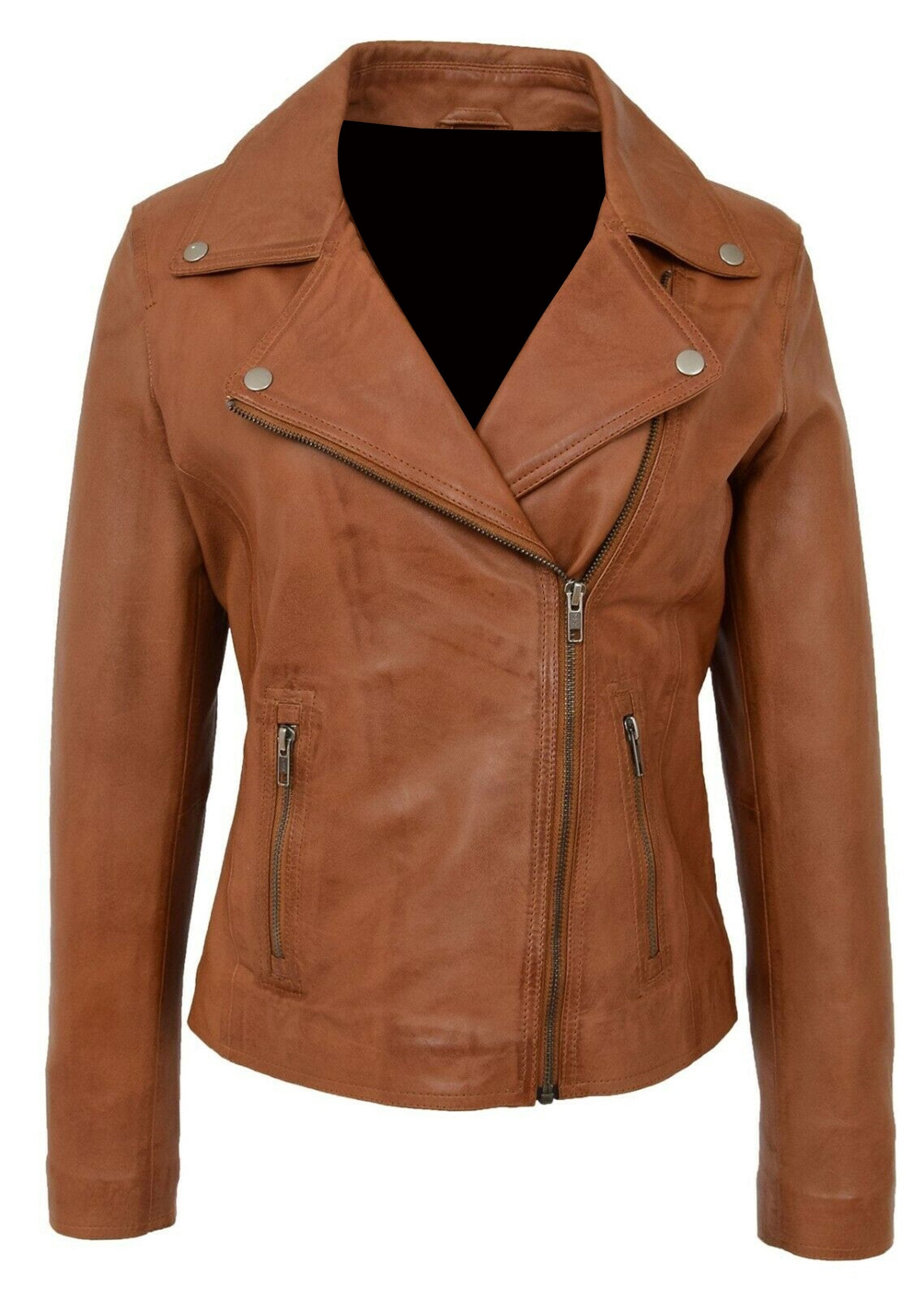 Womens Tan Leather Jacket