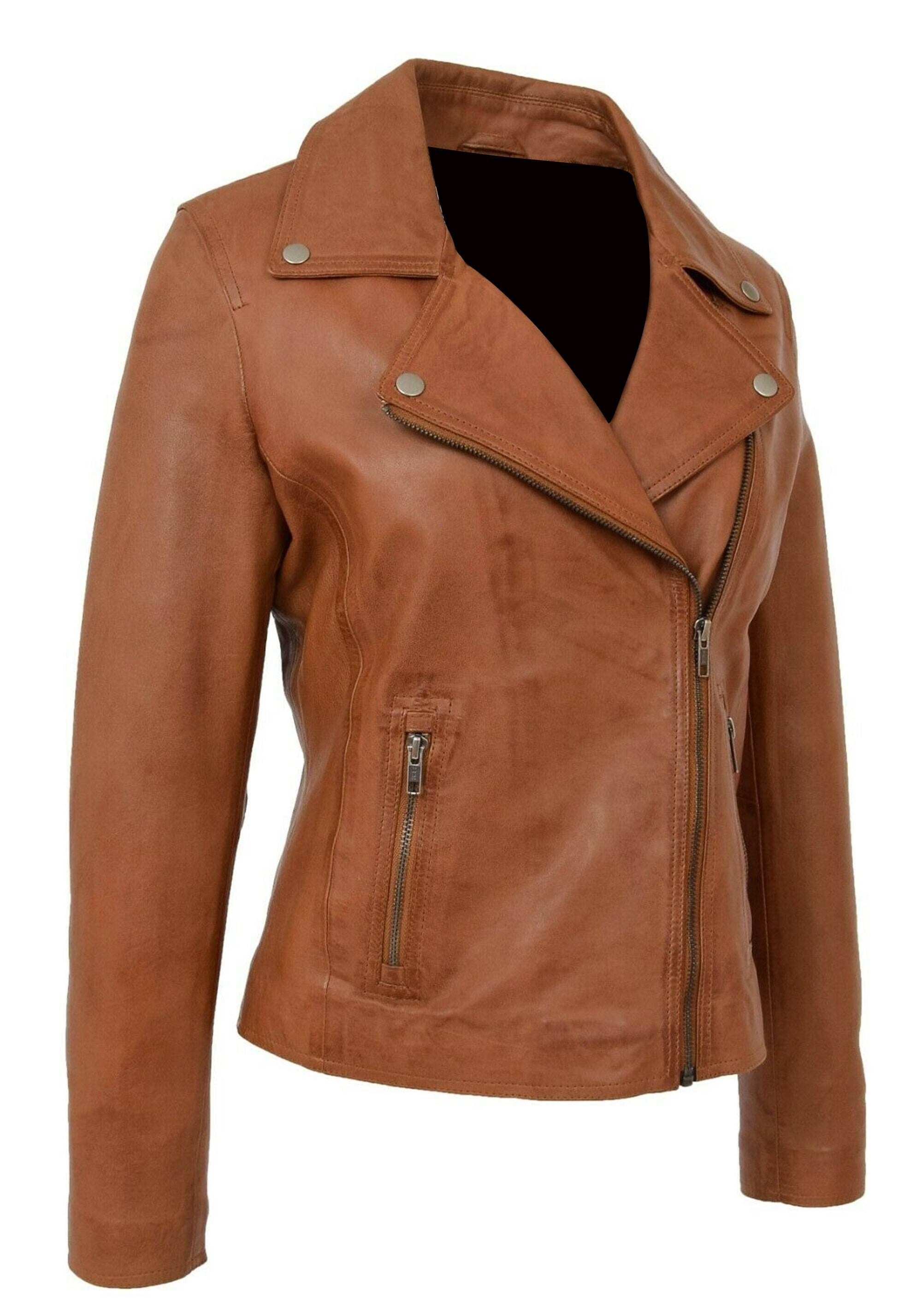 Womens Tan Leather Jacket