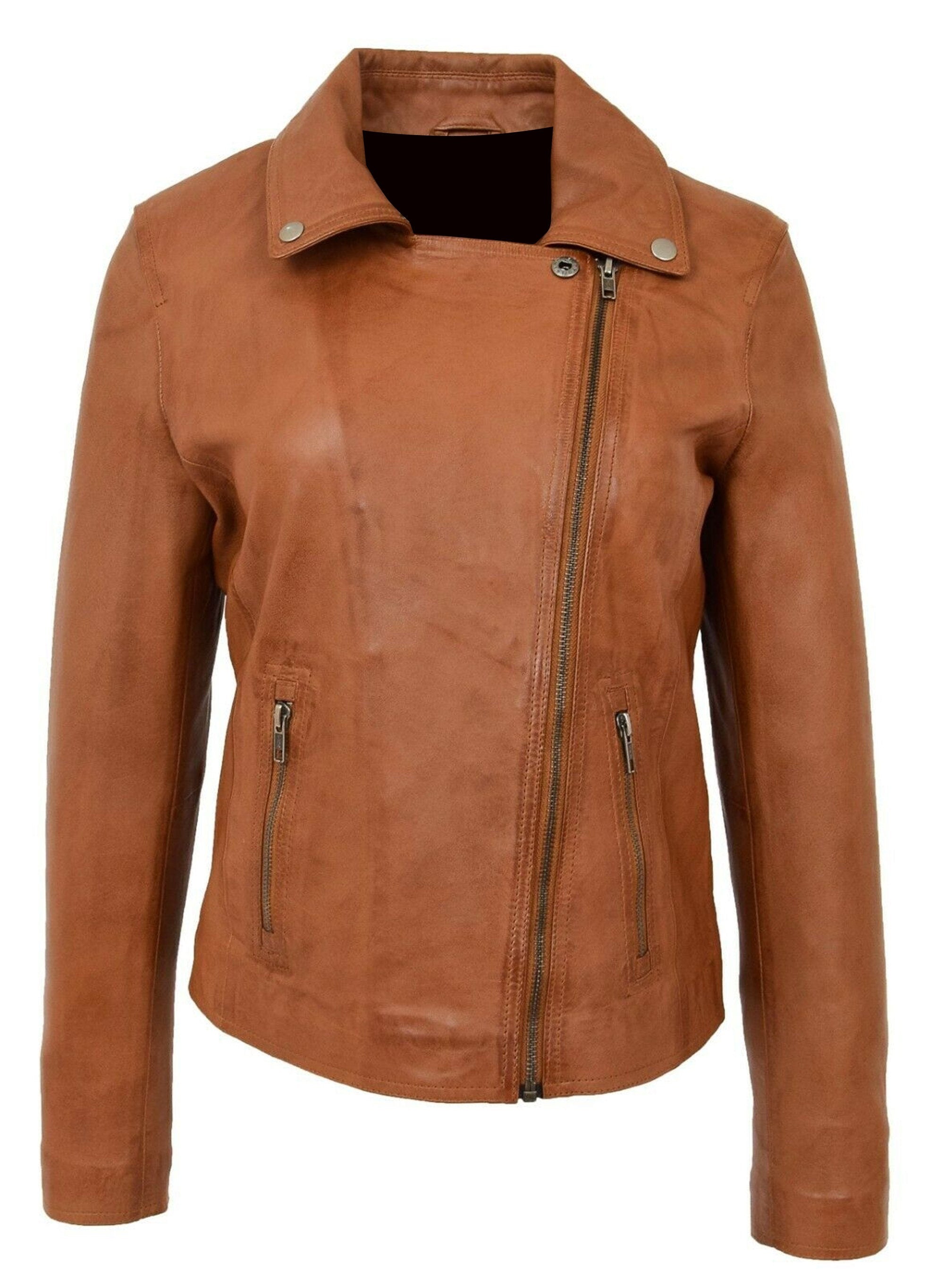 Womens Tan Leather Jacket