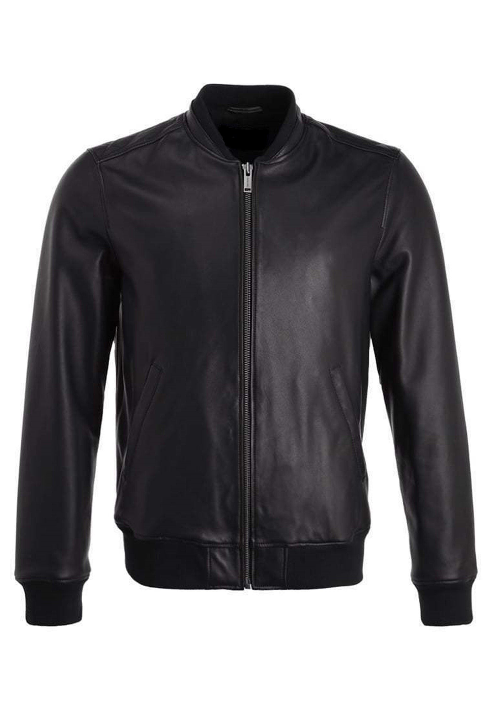 Men Leather Jacket Black Slim fit Bikers Jacket