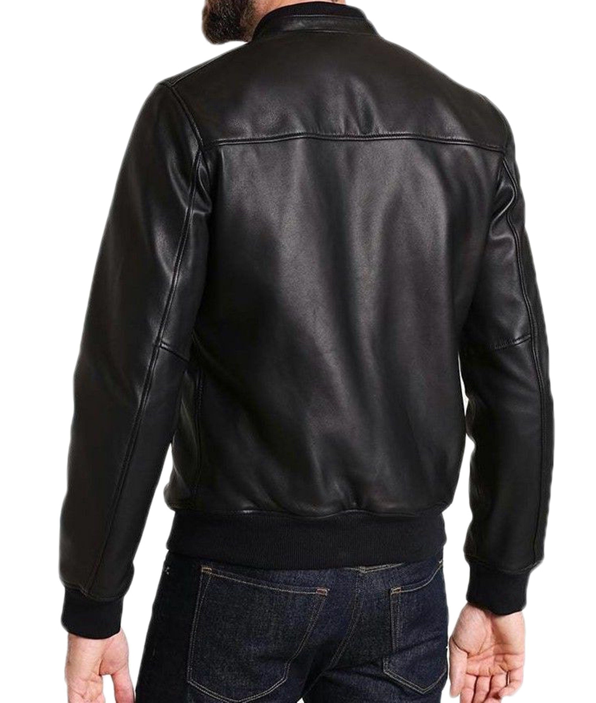 Men Leather Jacket Black Slim fit Bikers Jacket