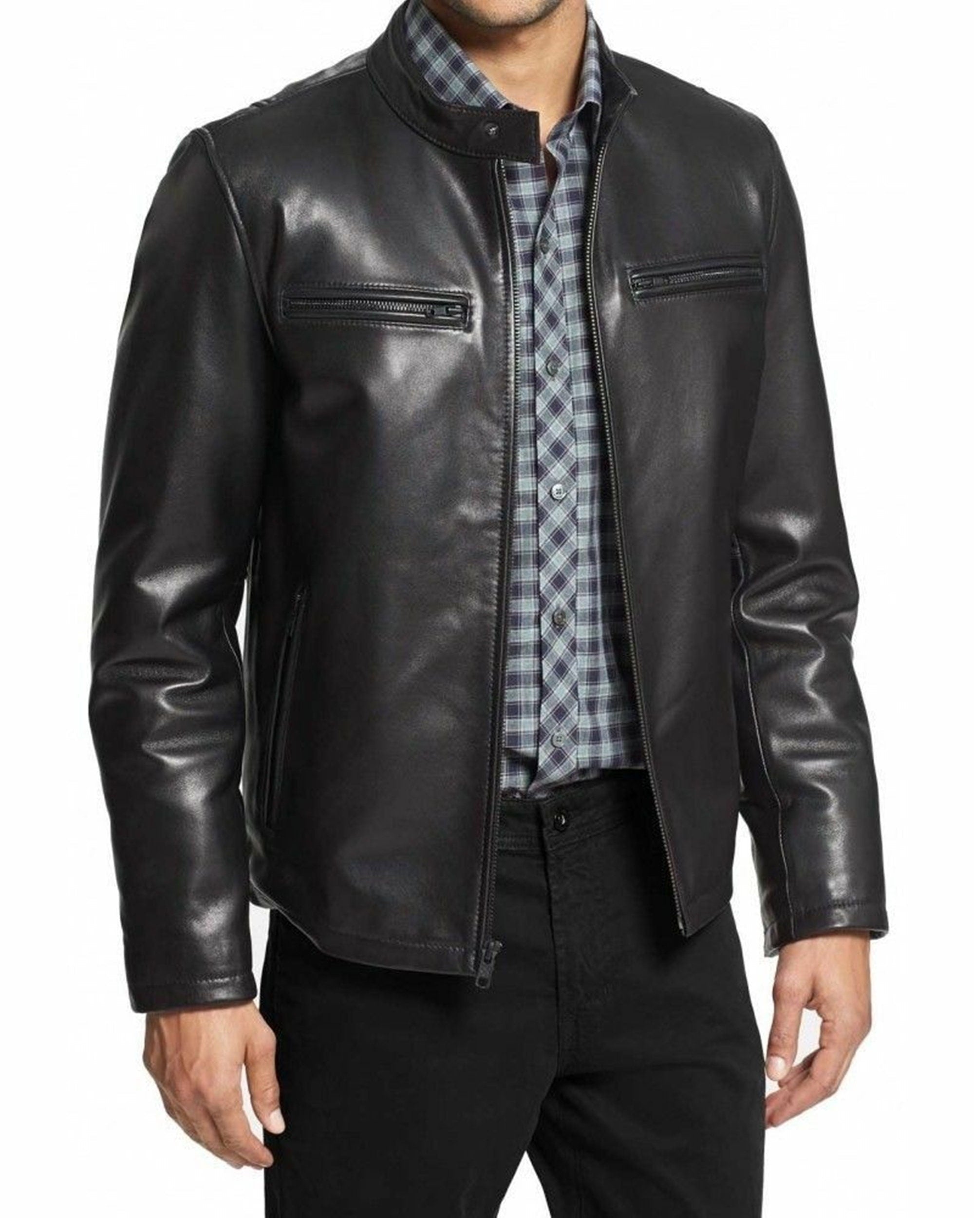 Men's Black Leather Jacket