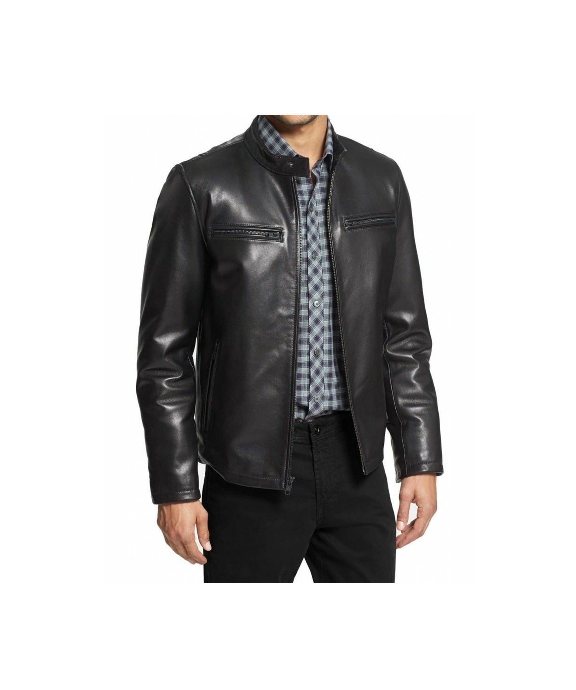 Men's Black Leather Jacket