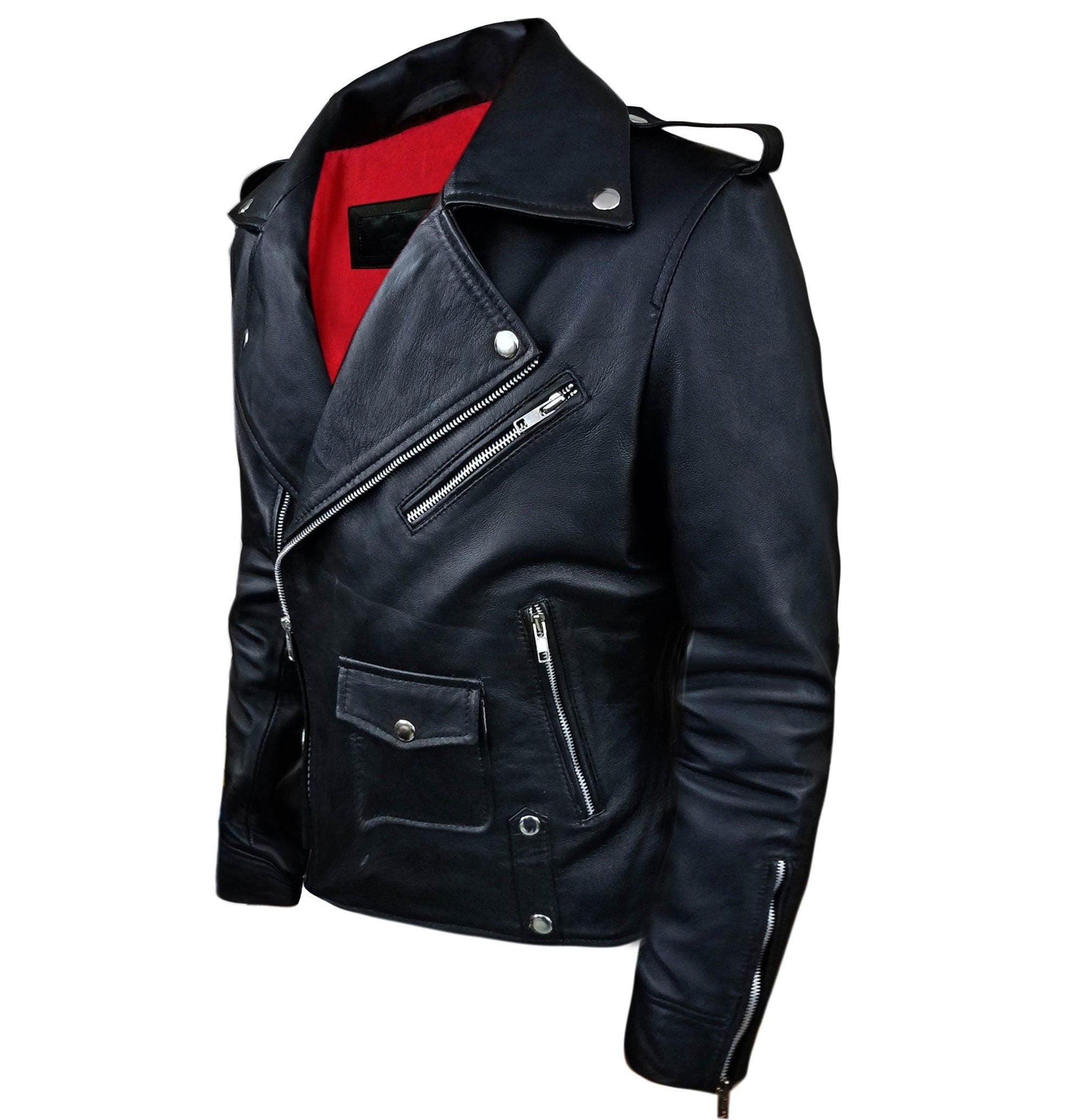 Women Black Biker Leather Jacket