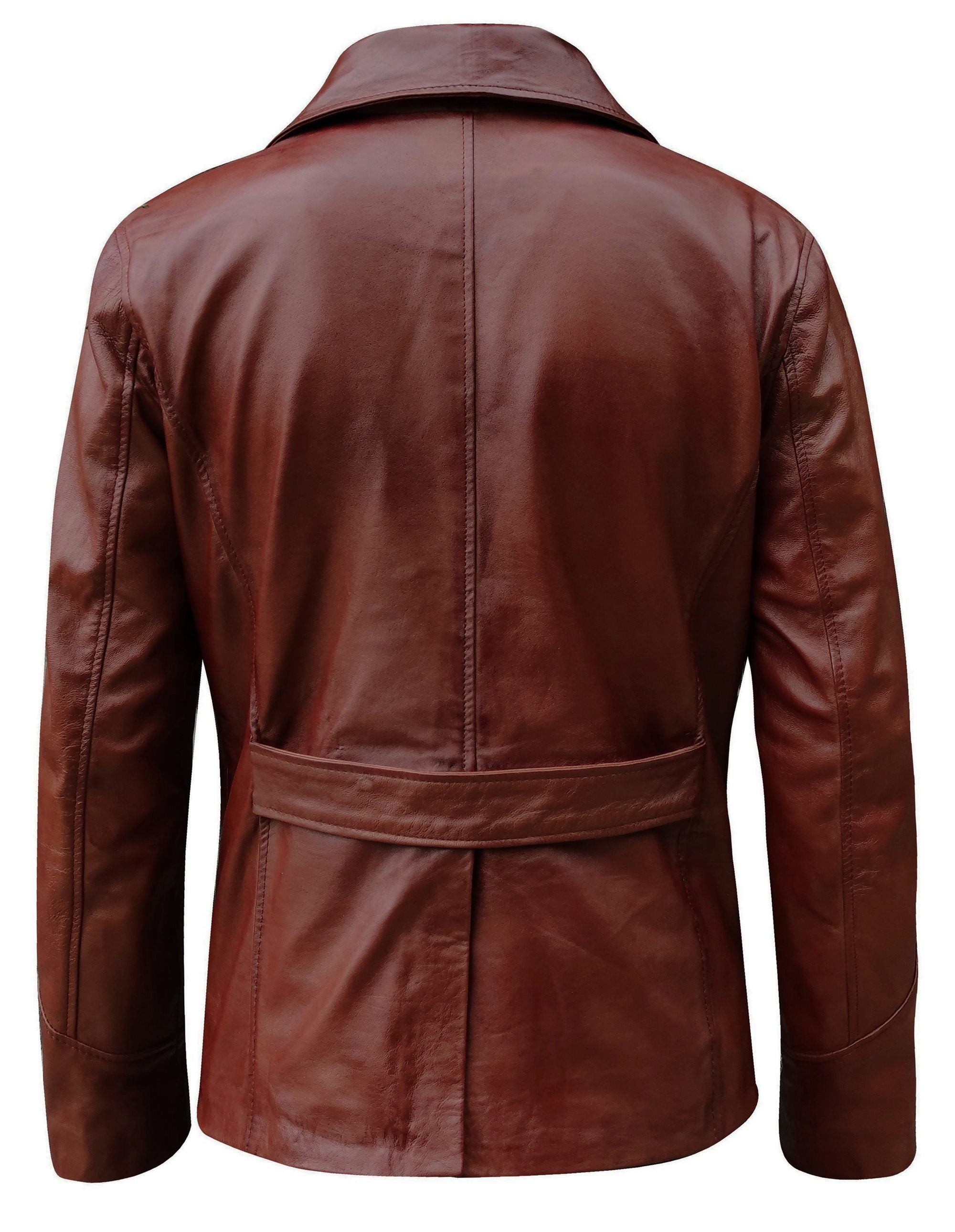 Mens Blazer Coat Dark Tan Wax Blazer Coat