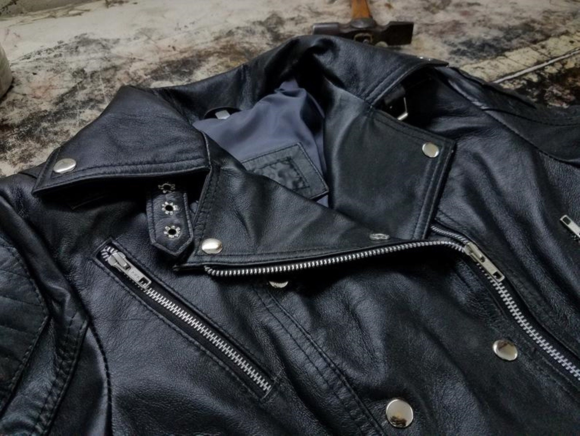 Women Black Leather Jacket Biker Jacket